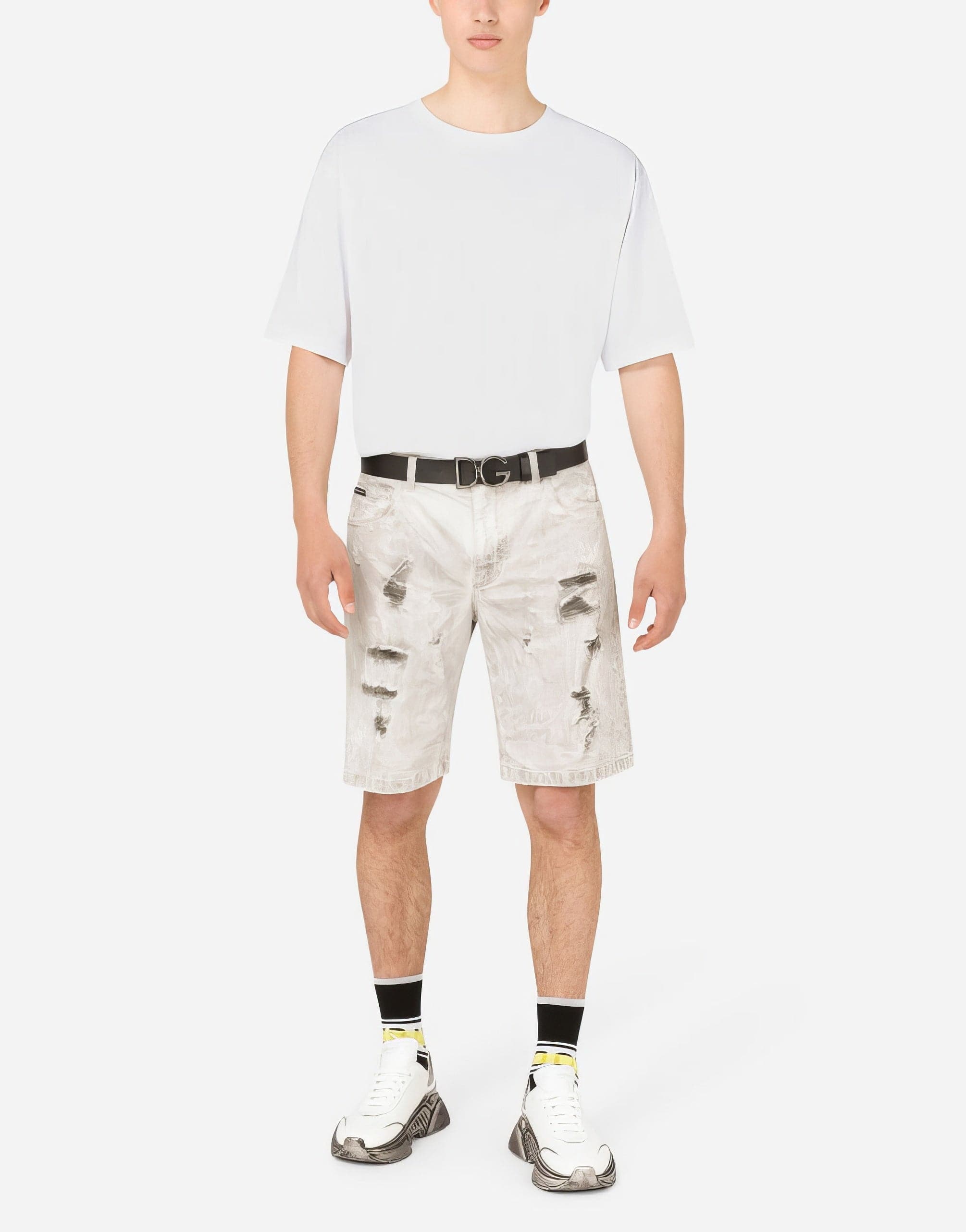 Dolce & Gabbana Grey Wash Denim Shorts