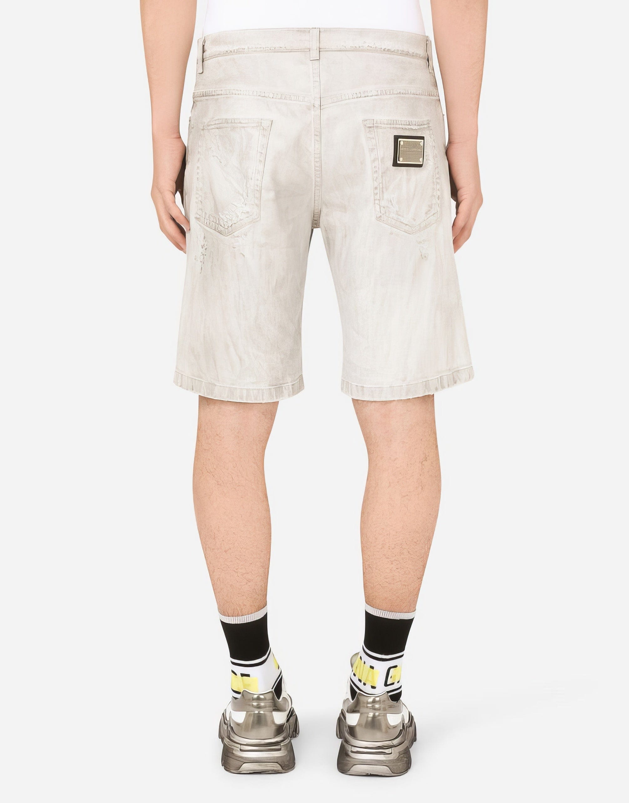 Dolce & Gabbana Grey Wash Denim Shorts