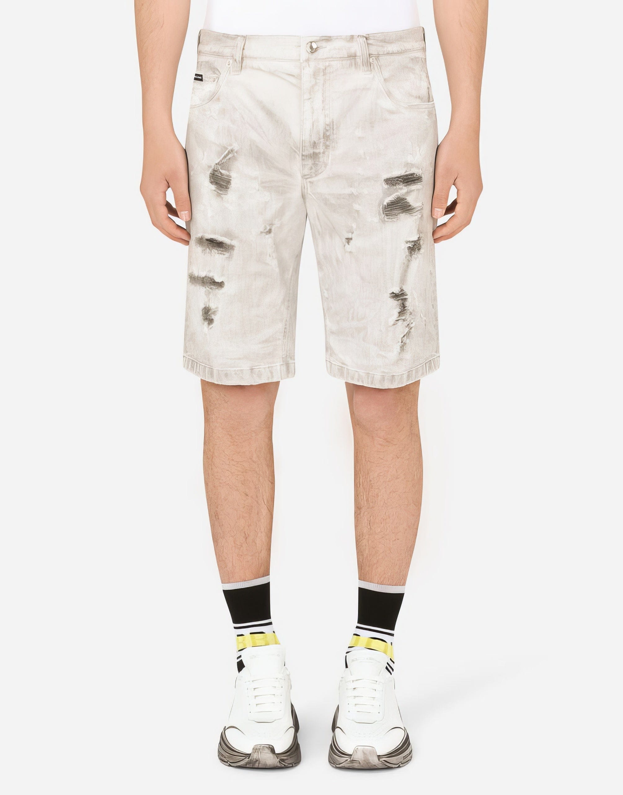 Dolce & Gabbana Grey Wash Denim Shorts