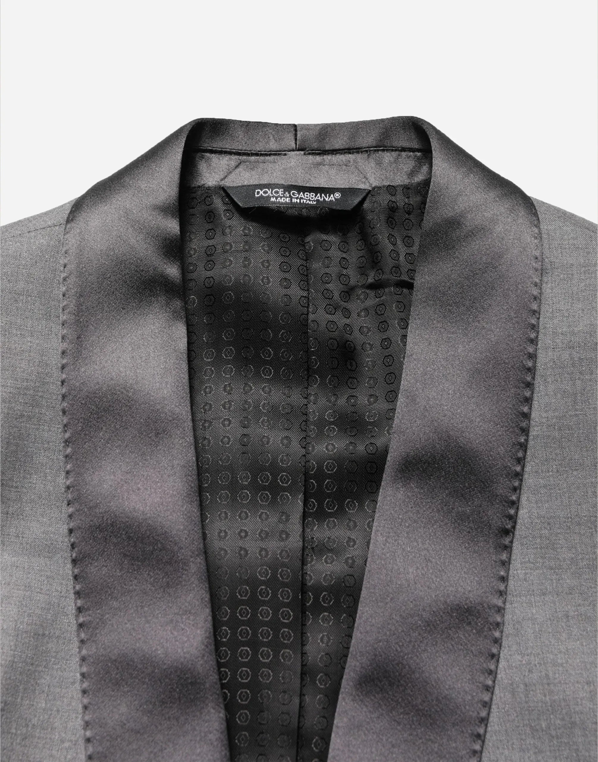 Dolce & Gabbana Grey Wool Three-Piece Suit