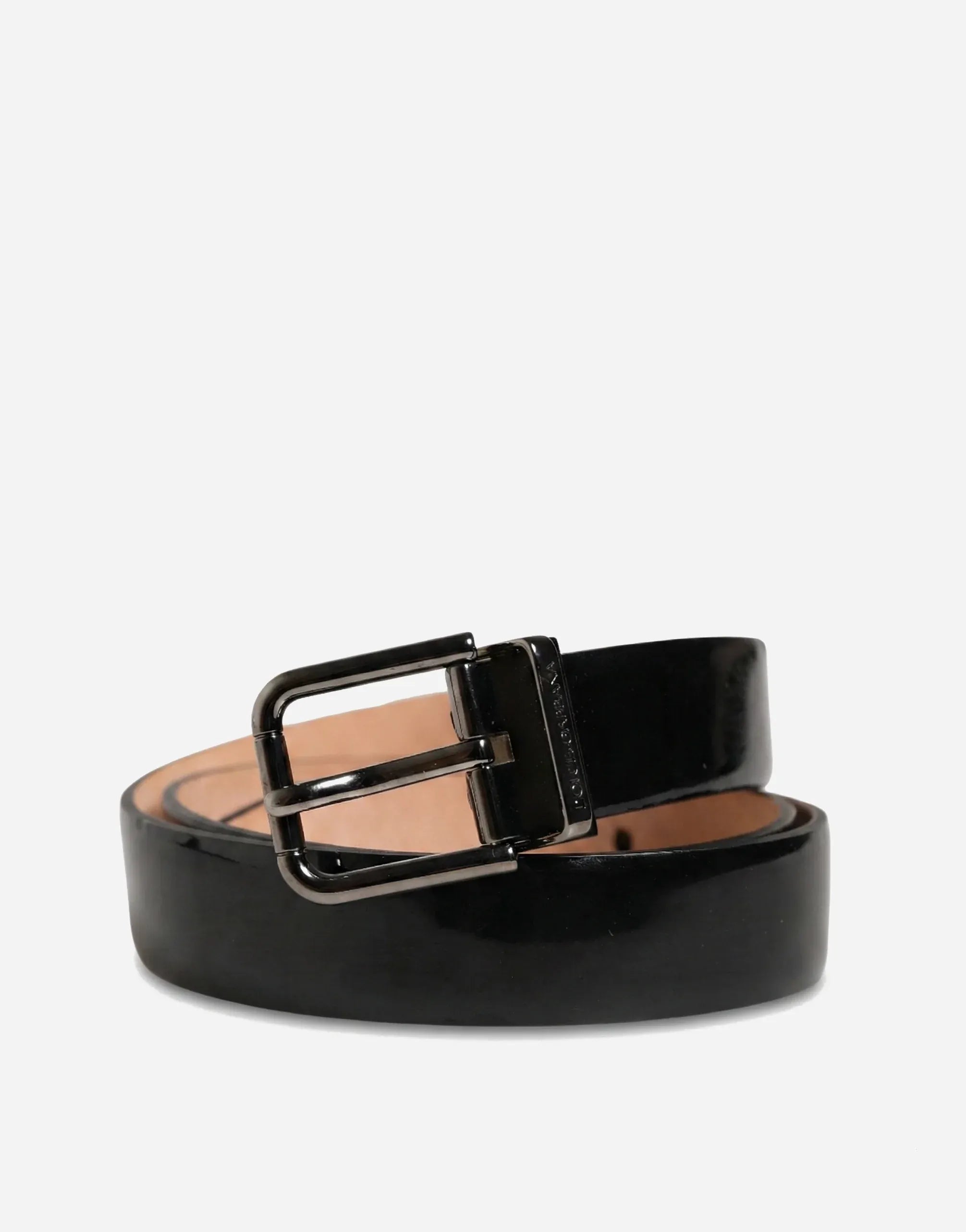 Dolce & Gabbana Gunmetal Buckle Leather Belt