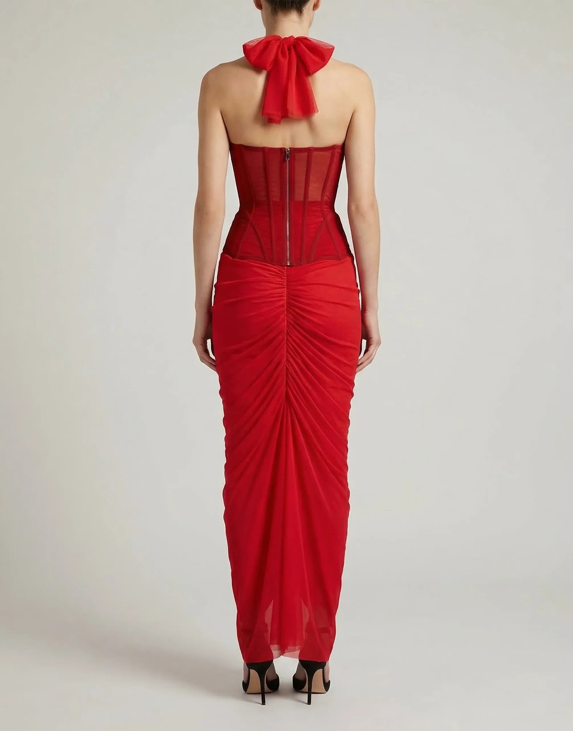 Dolce & Gabbana Halter Corset Maxi Dress
