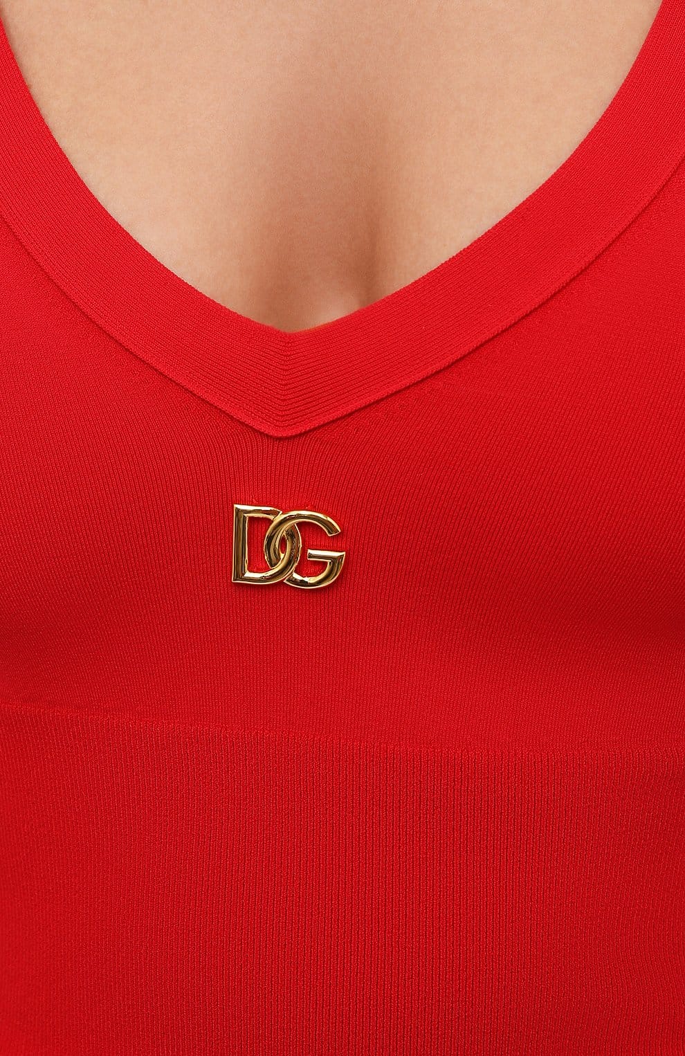 Dolce & Gabbana Dolce & Gabbana Halterneck Knit Top With DG Logo Detail