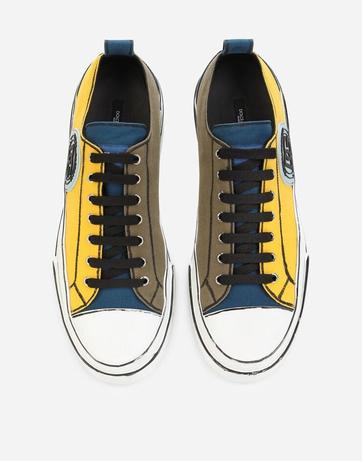 Dolce & Gabbana Hand-Painted Canvas Portofino Sneakers