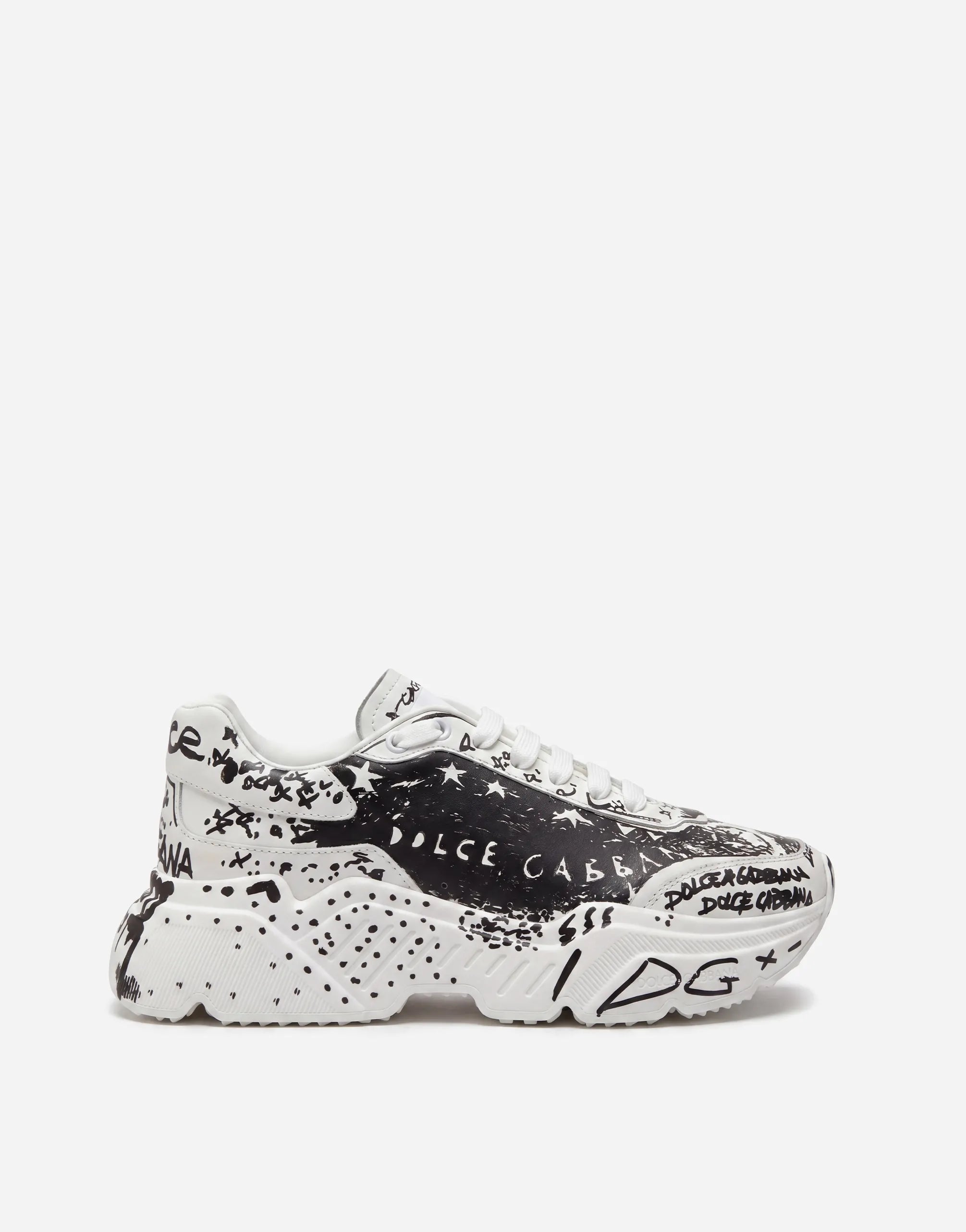 Dolce & Gabbana Hand-Painted “Graffiti” Daymaster Sneakers