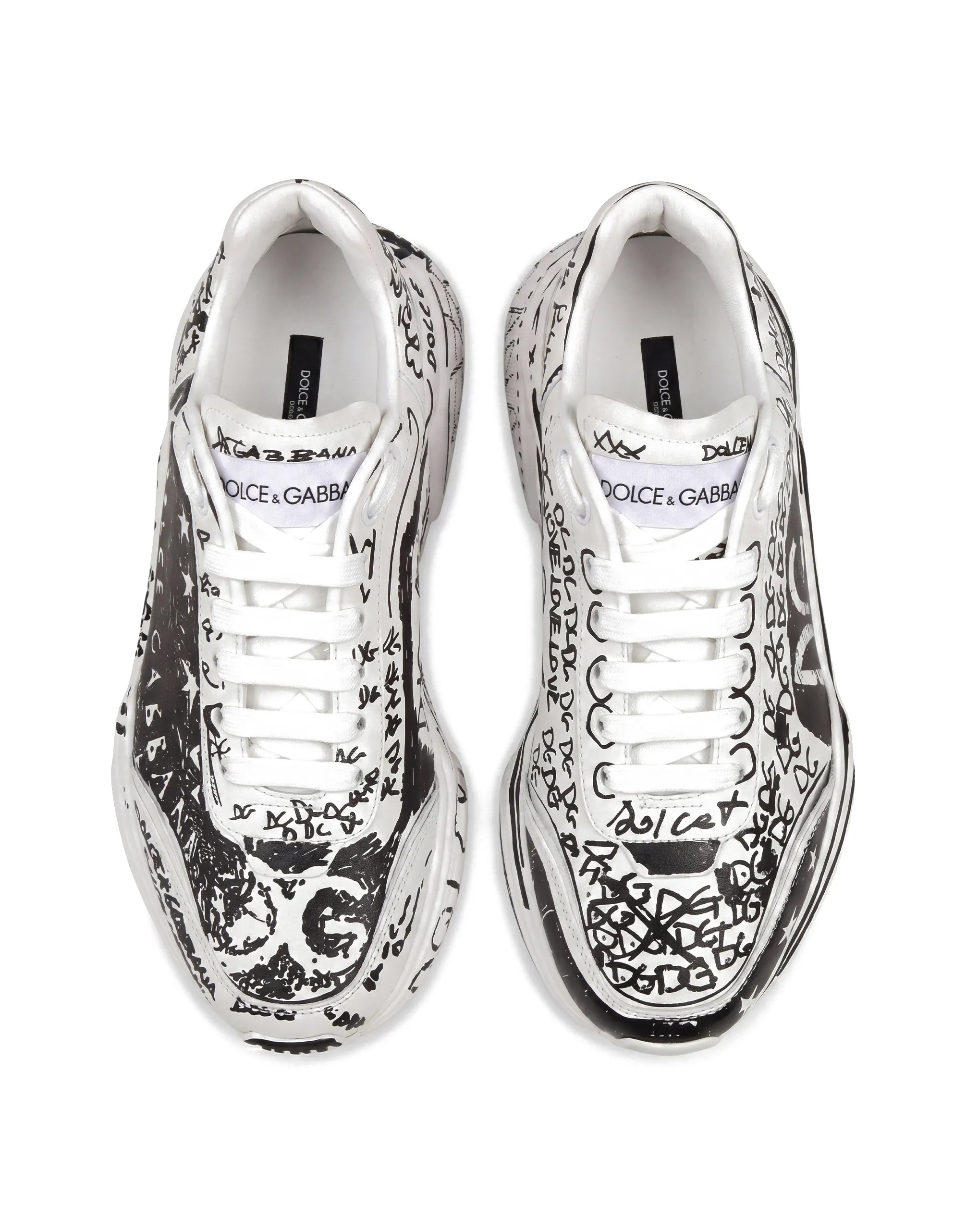 Dolce & Gabbana Hand-Painted “Graffiti” Daymaster Sneakers