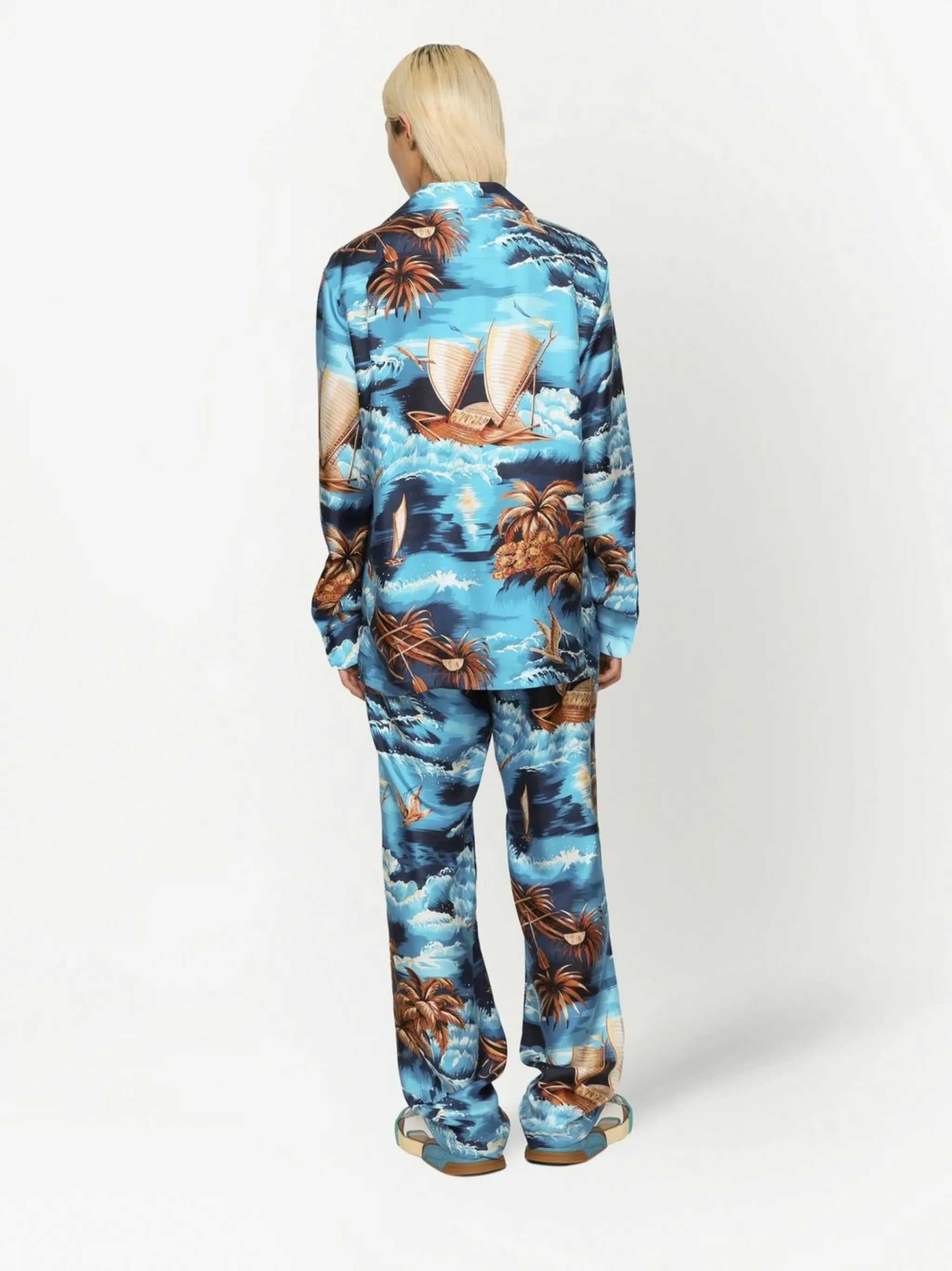Dolce & Gabbana Dolce & Gabbana Hawaiian Print Silk Twill Shirt