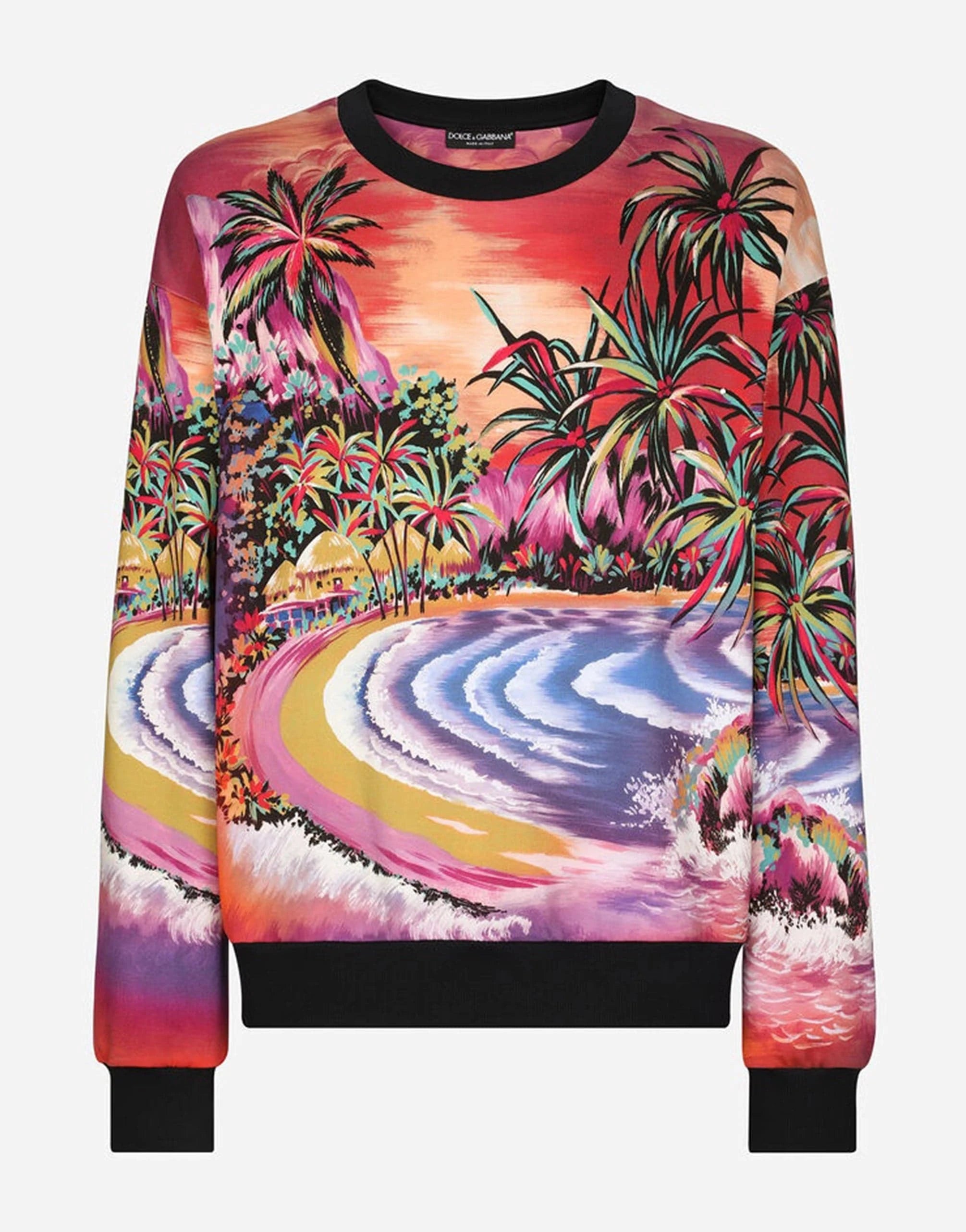 Dolce & Gabbana Hawaiian Print Sweatshirt