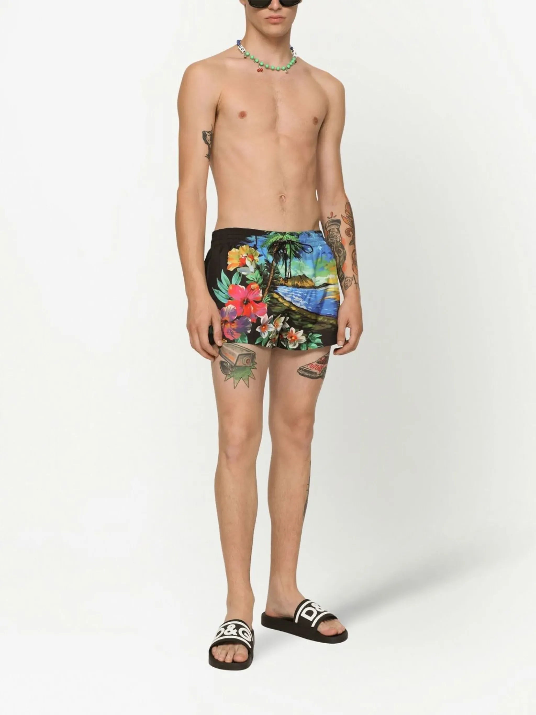 Hawaiian-Print Swim Shorts - alternate view