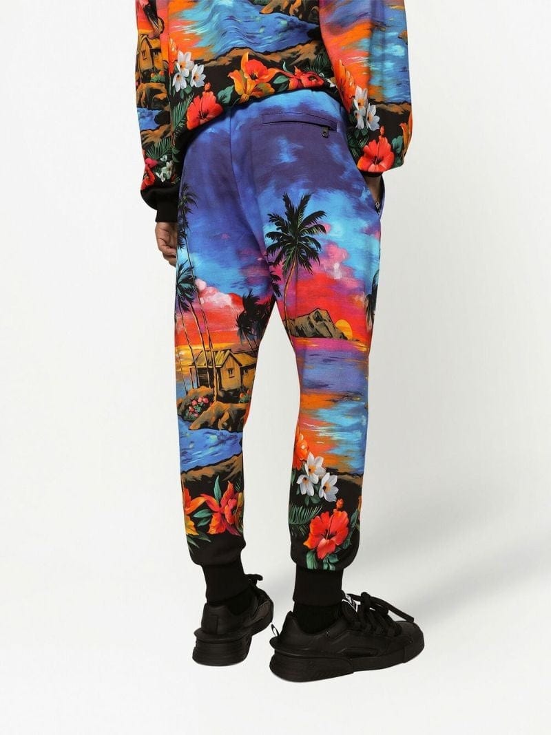 Dolce & Gabbana Hawaiian Print Track Pants