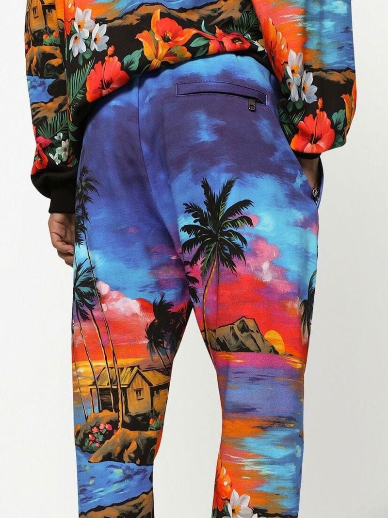 Dolce & Gabbana Hawaiian Print Track Pants