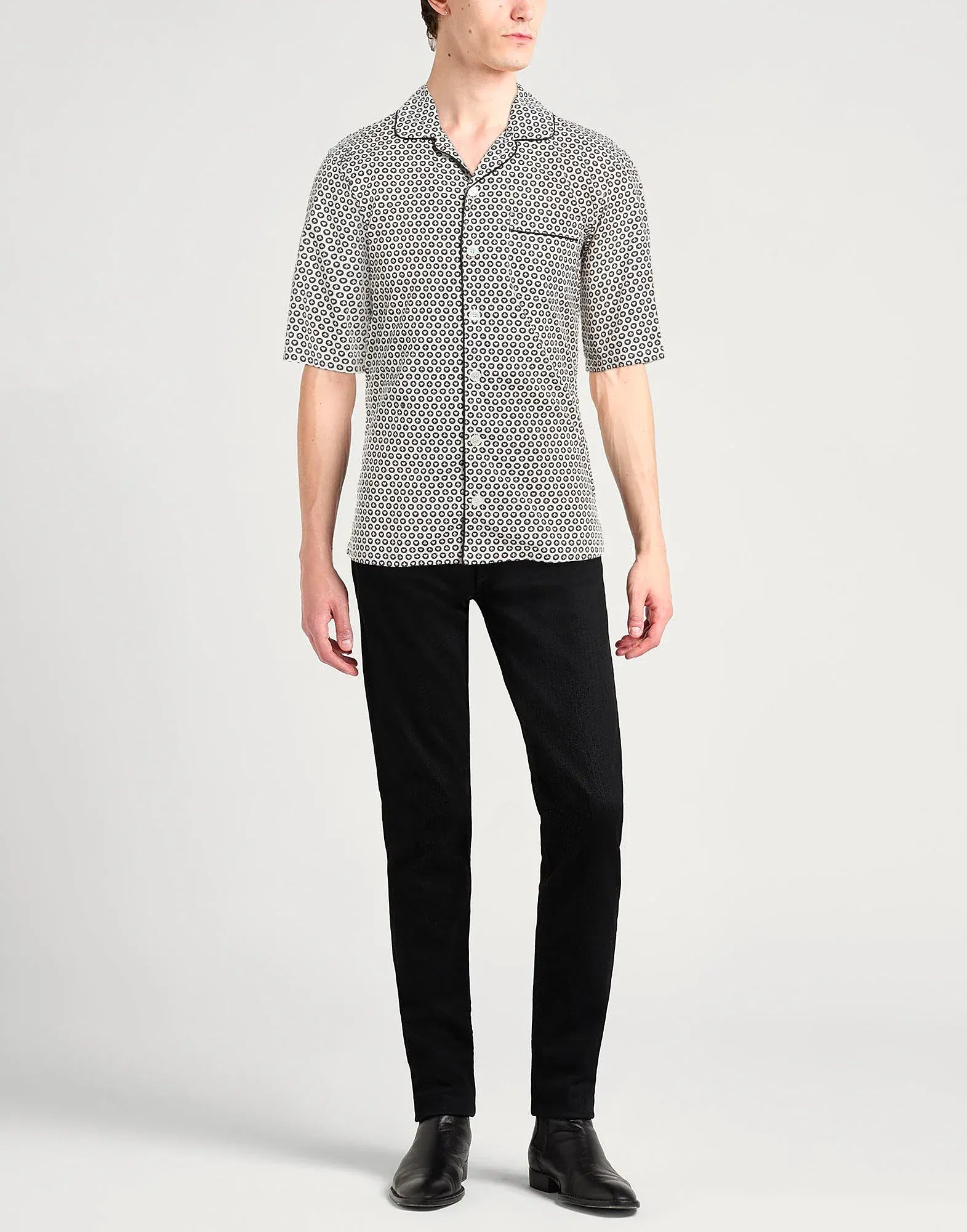 Chemise en Soie à Imprimé Cœurs et Trèfles - alternate view