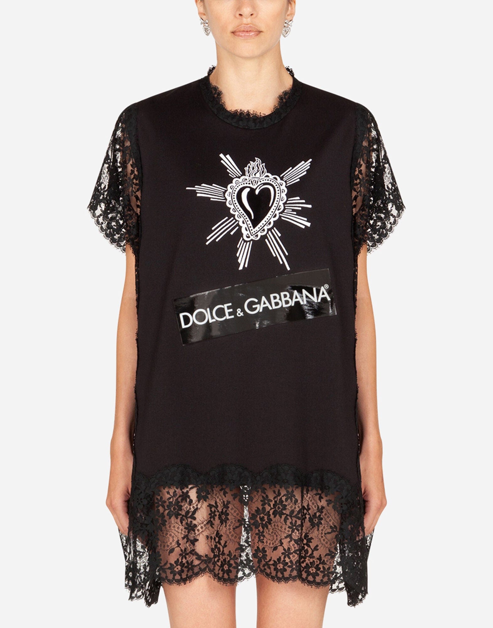 Dolce & Gabbana Heart Embroidery T-Shirt