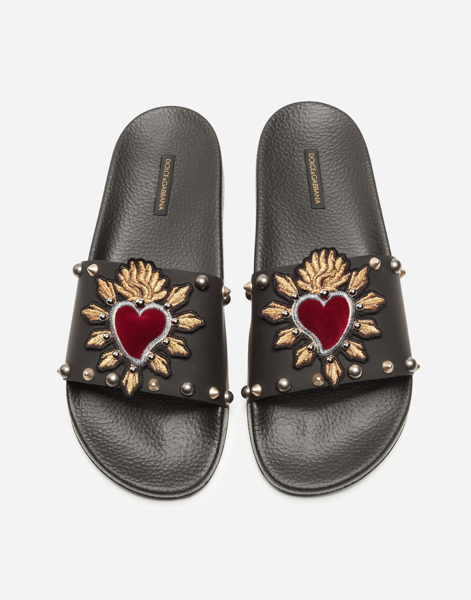 Dolce & Gabbana Heart Patches Slides