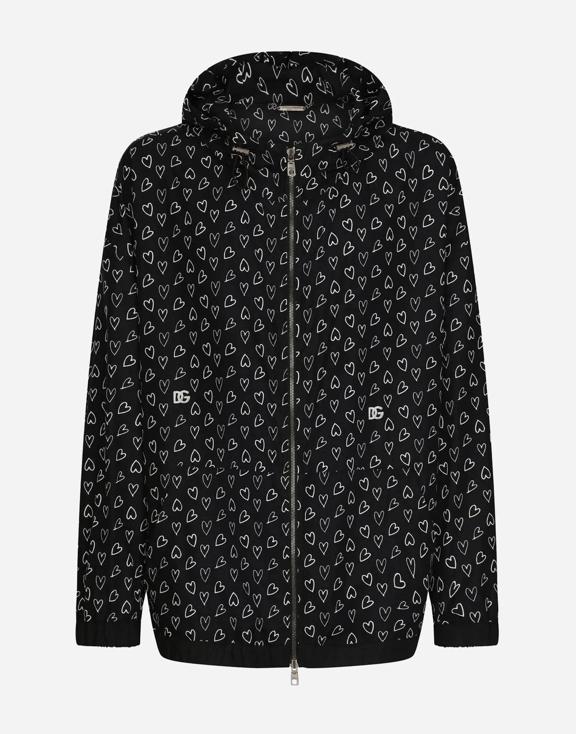 Dolce & Gabbana Heart-Print Cotton Jacket