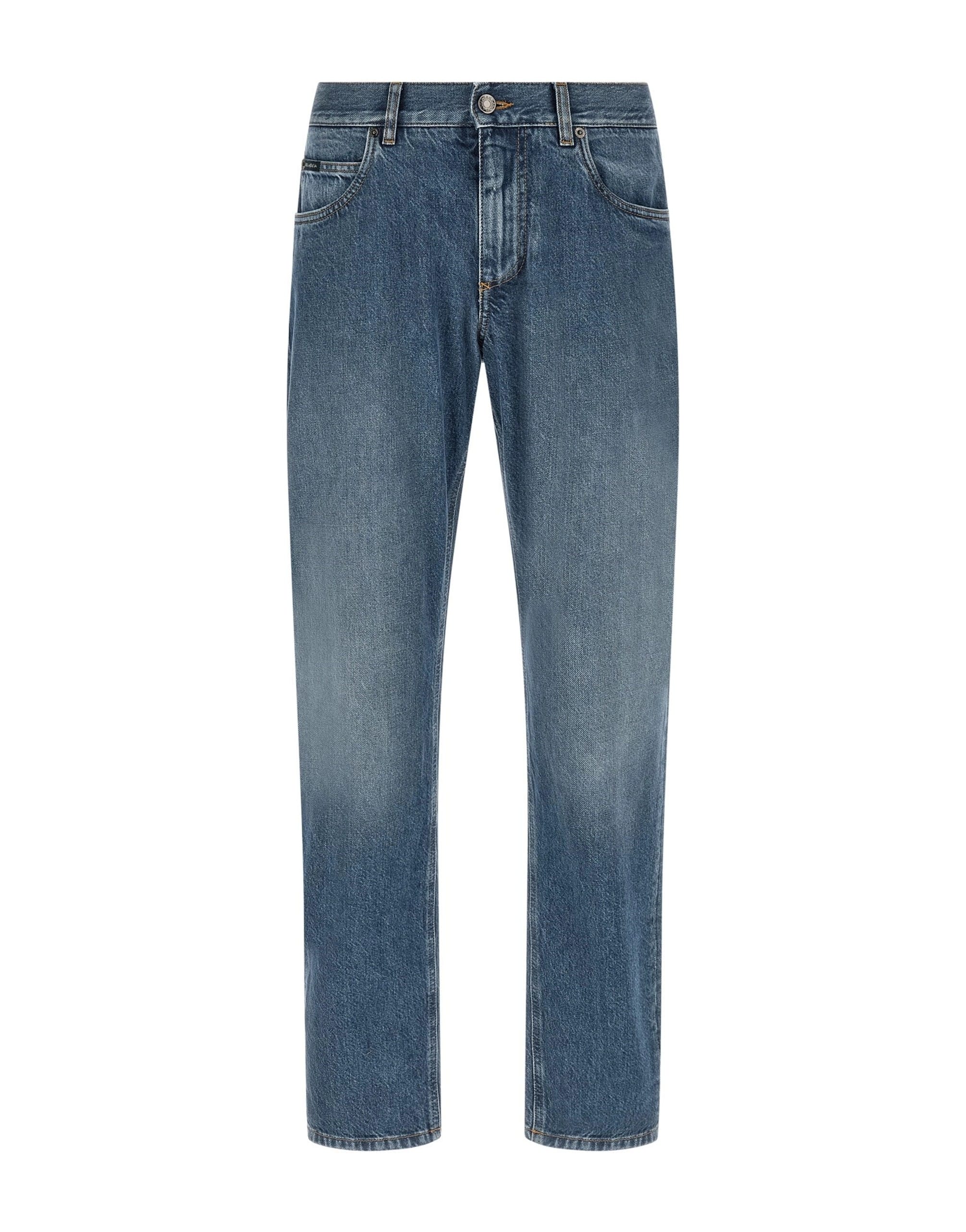 Dolce & Gabbana Dolce & Gabbana Heraldic Embroidery Straight Leg Jeans