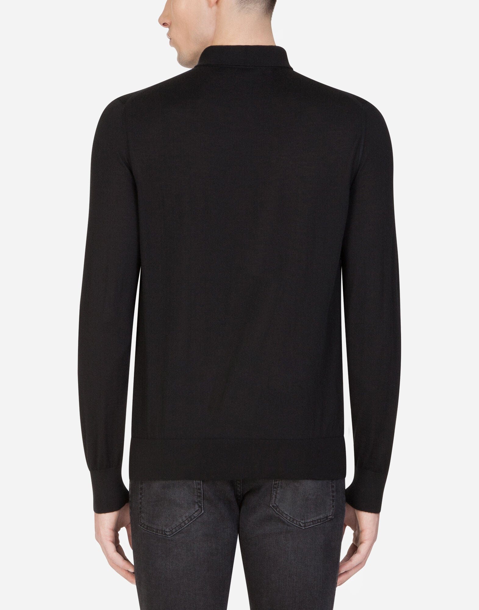 Dolce & Gabbana Heraldic Patch Cashmere Polo