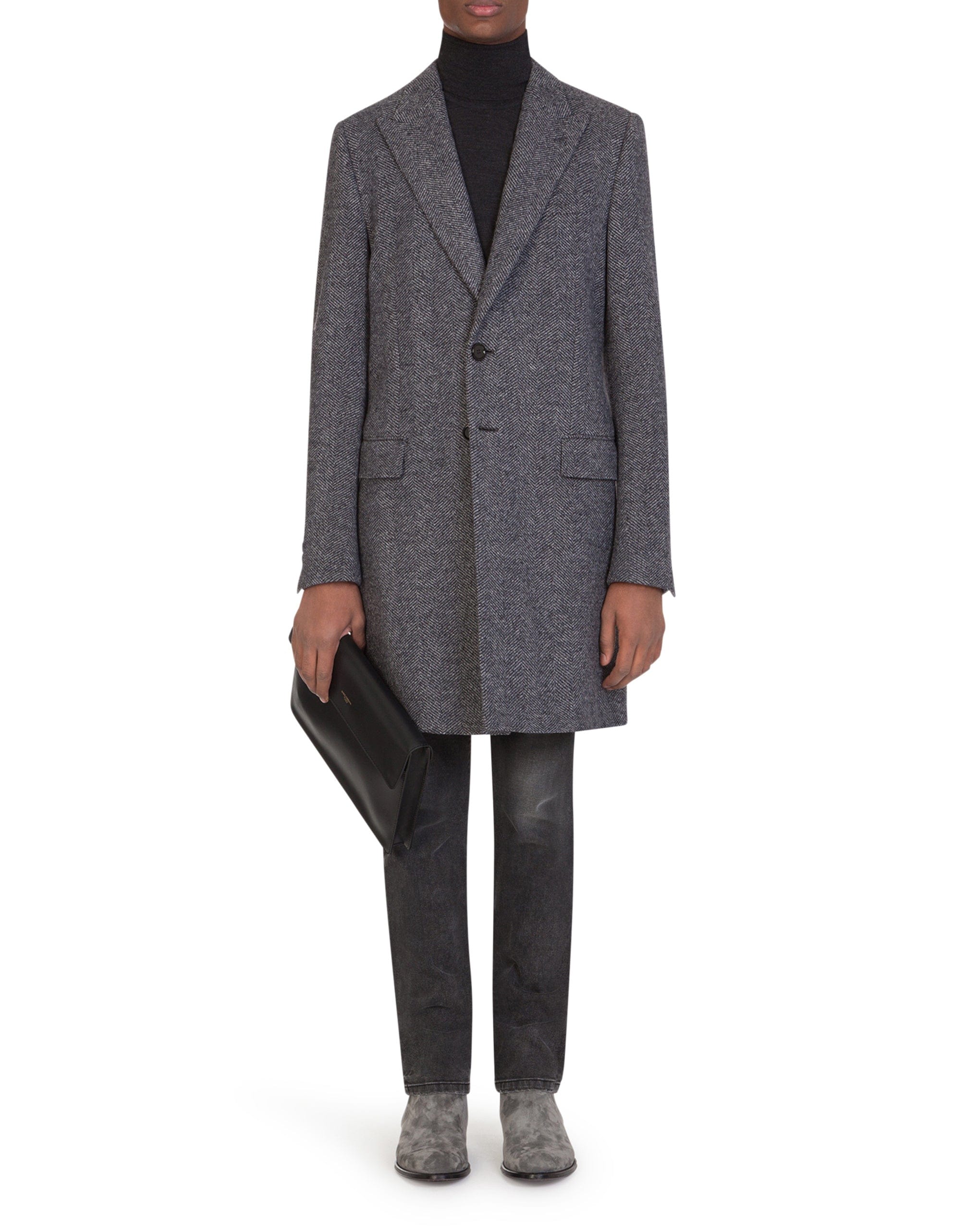 Dolce & Gabbana Herringbone Wool Coat