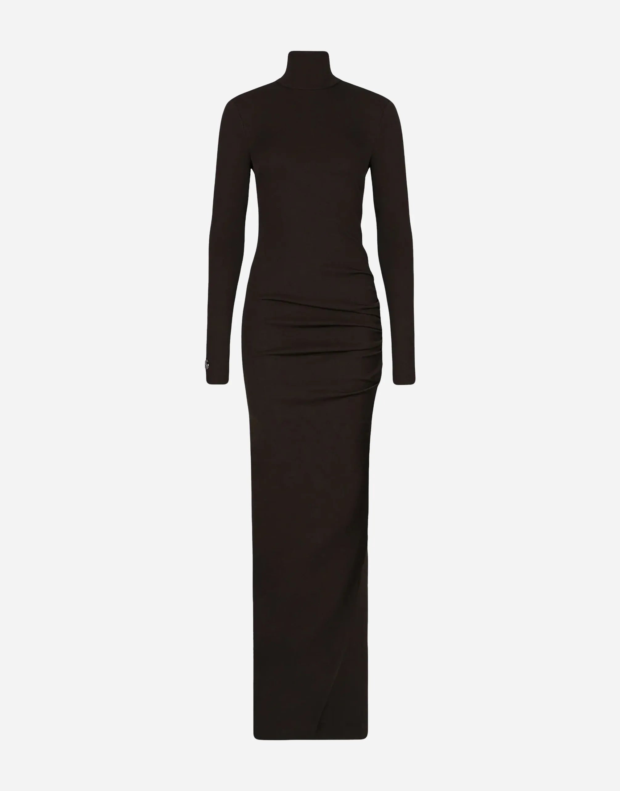 Dolce & Gabbana Dolce & Gabbana High Neck Long Sleeve Slim Maxi Dress