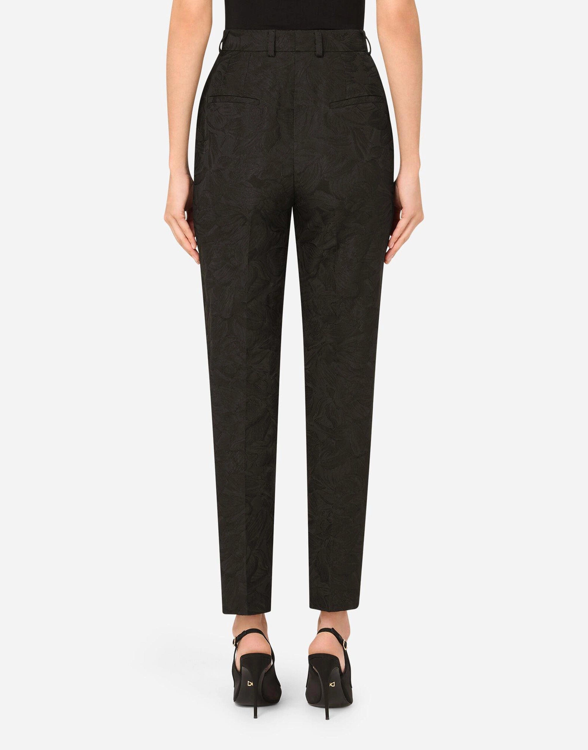 Dolce & Gabbana High-Rise Floral-Jacquard Suit Pants