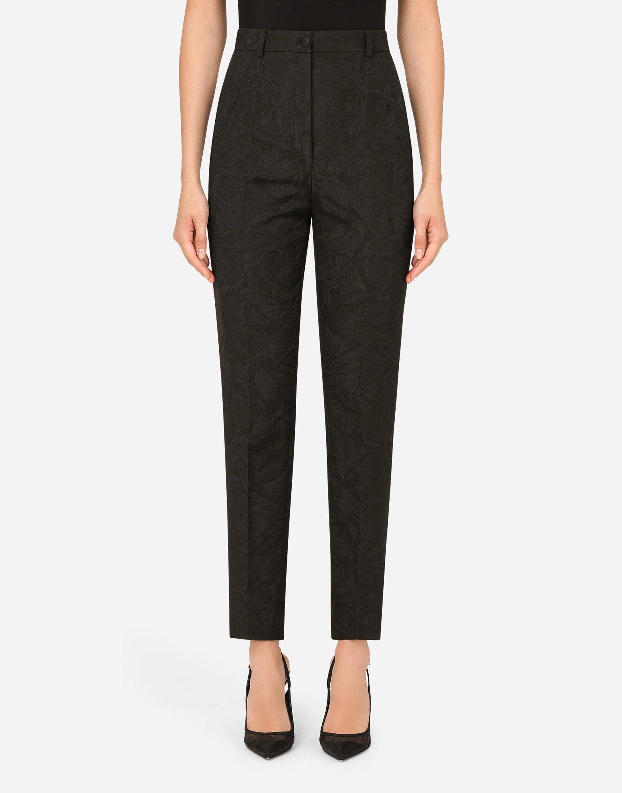 Dolce & Gabbana High-Rise Floral-Jacquard Suit Pants