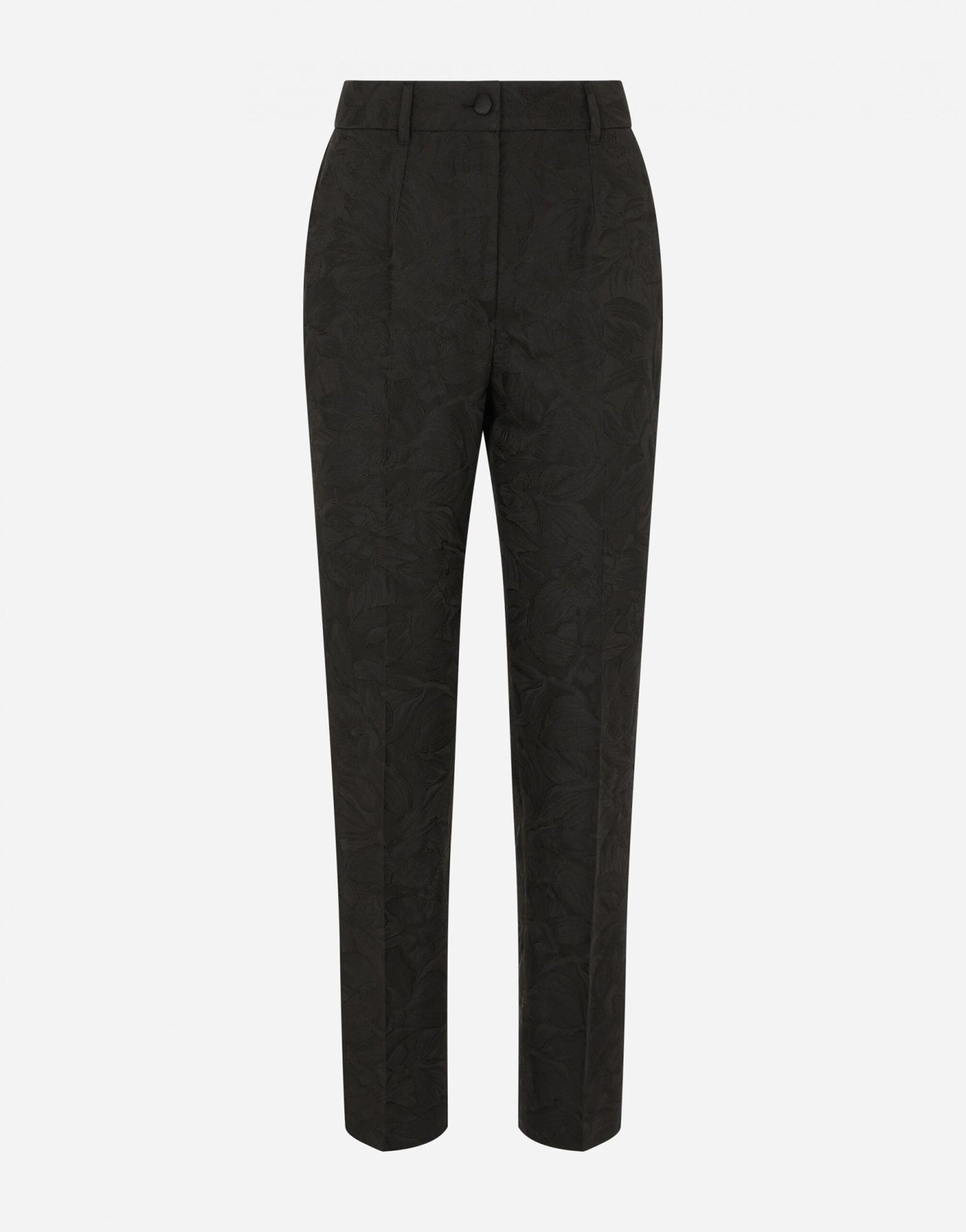 Dolce & Gabbana High-Rise Floral-Jacquard Suit Pants