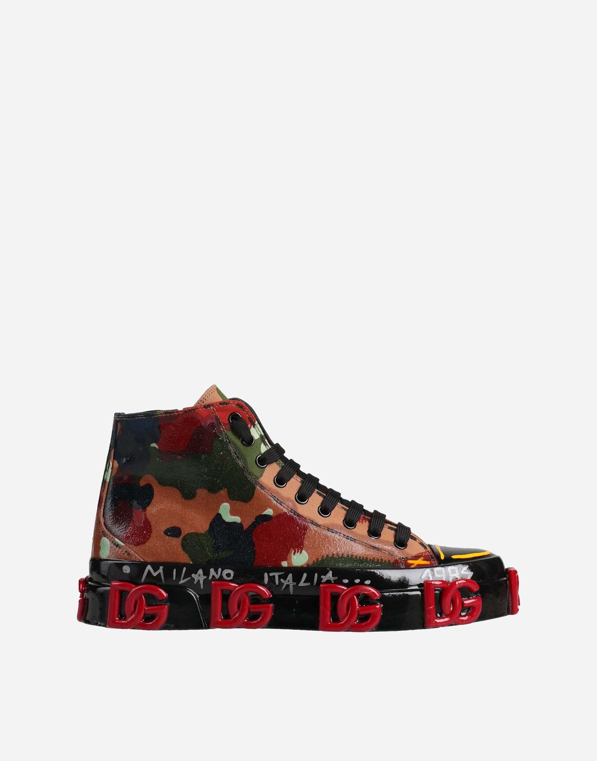 High-Top Camouflage Sneakers