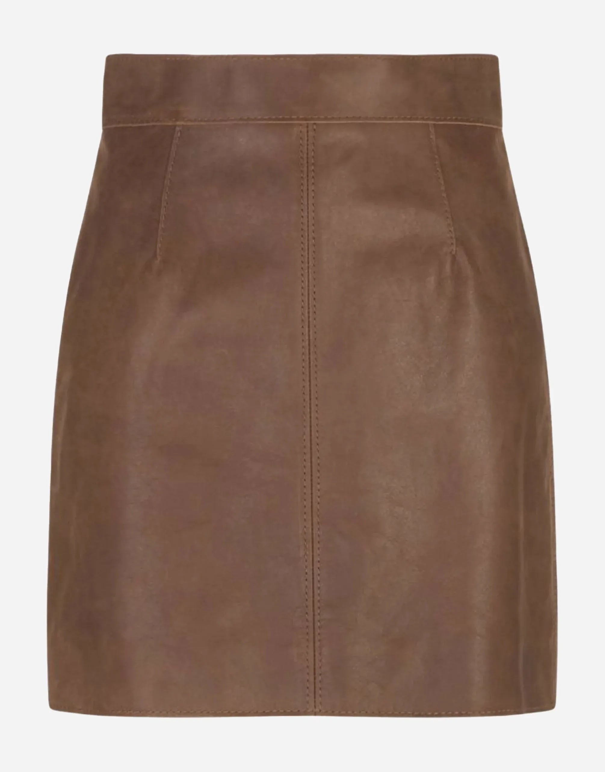 Dolce & Gabbana High-Waist Leather Mini Skirt