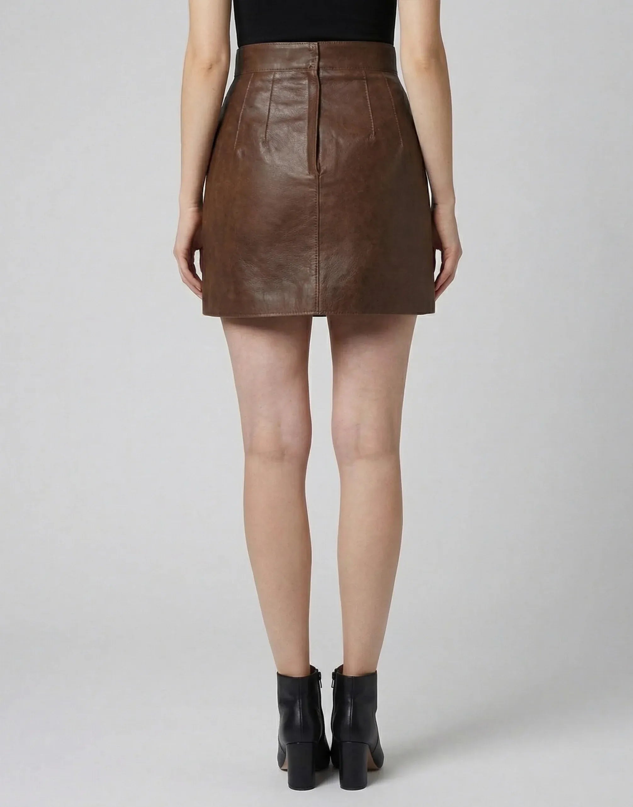 Dolce & Gabbana High-Waist Leather Mini Skirt