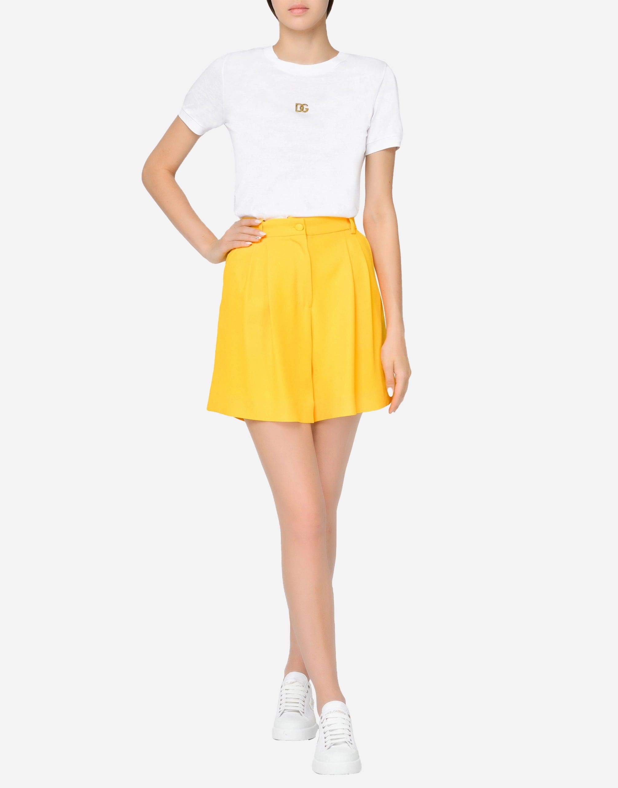 Dolce & Gabbana High-Waisted Cady Shorts