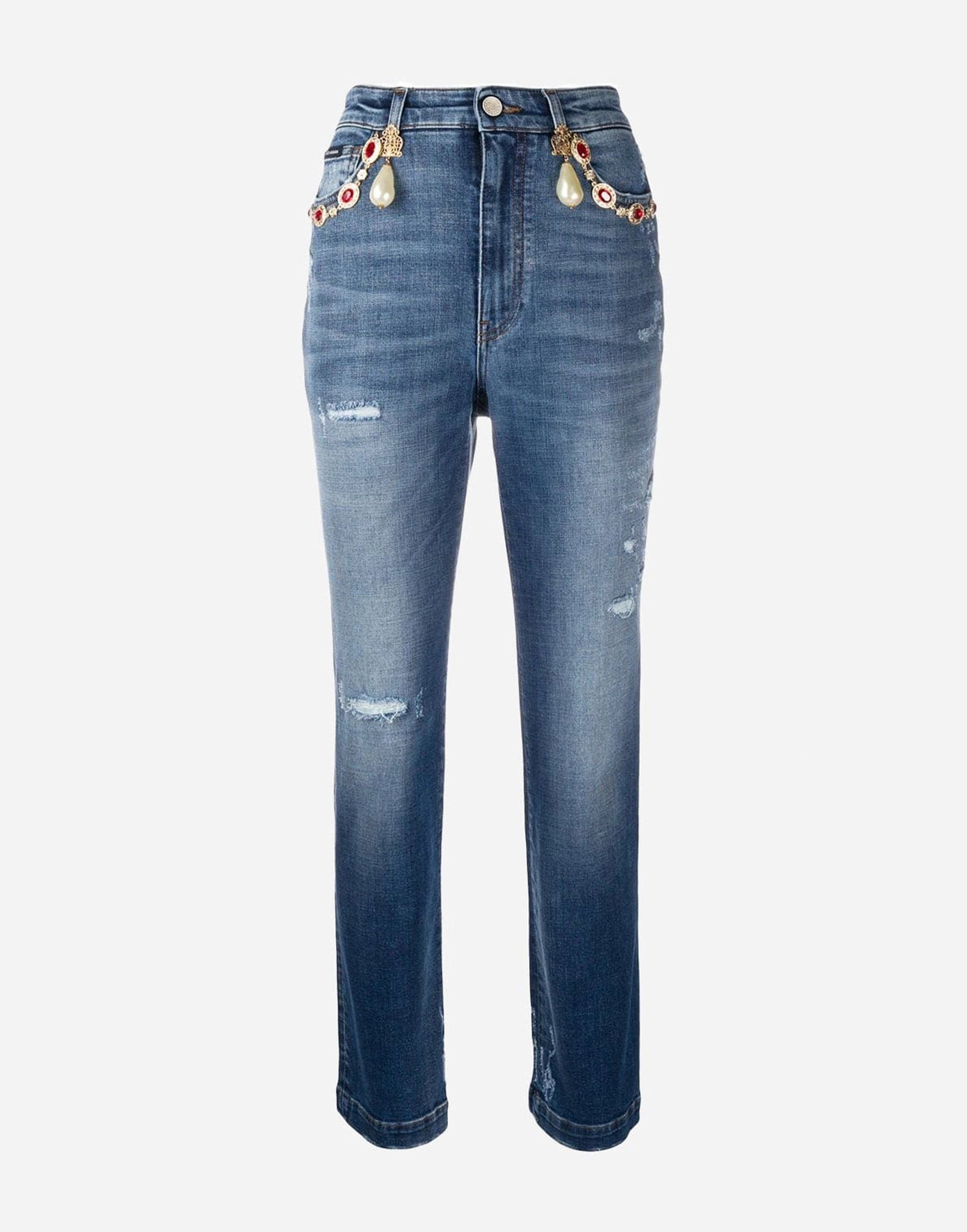 Dolce & Gabbana High-Waisted Cropped Jeans