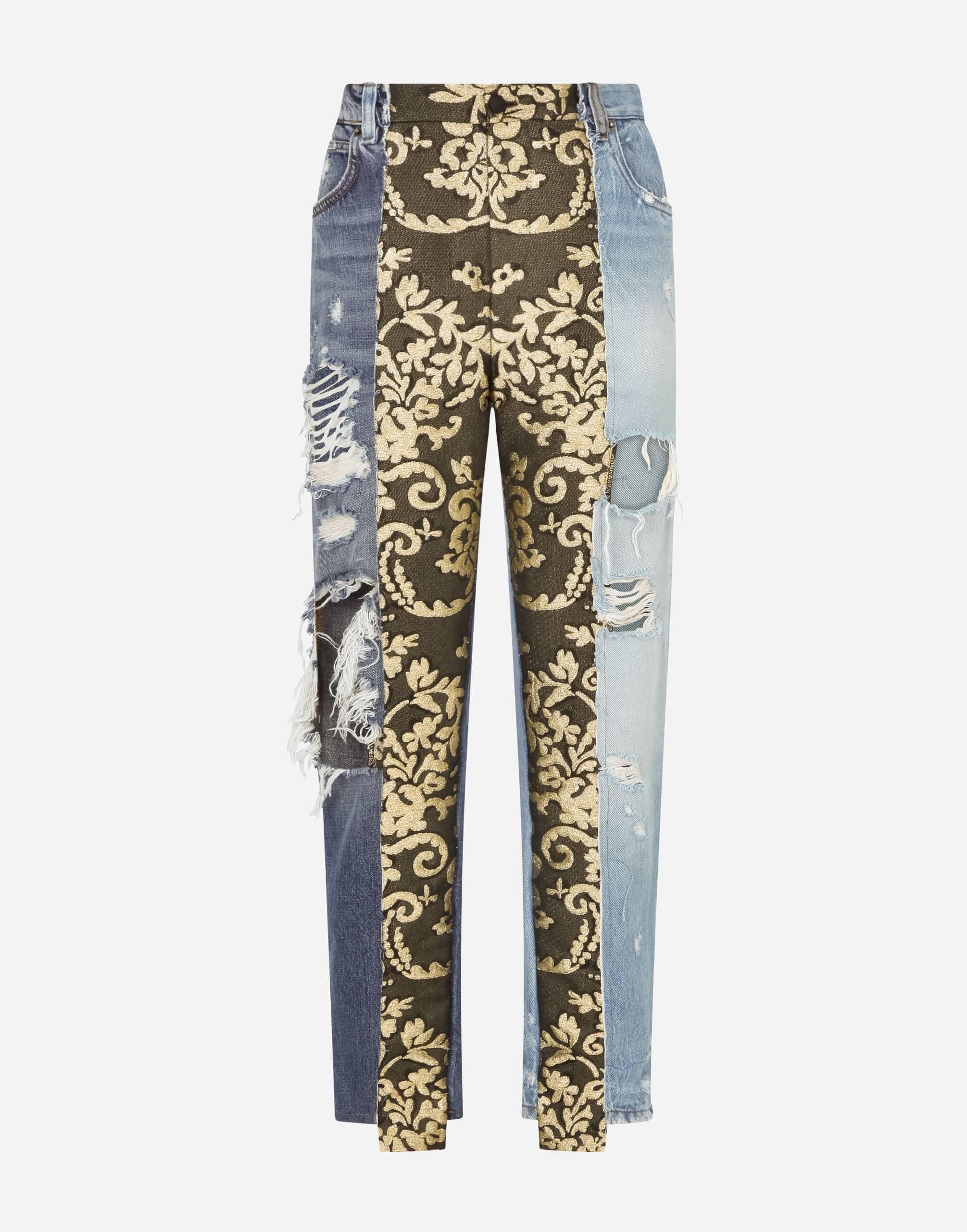 Dolce & Gabbana High-Waisted Jacquard Jeans