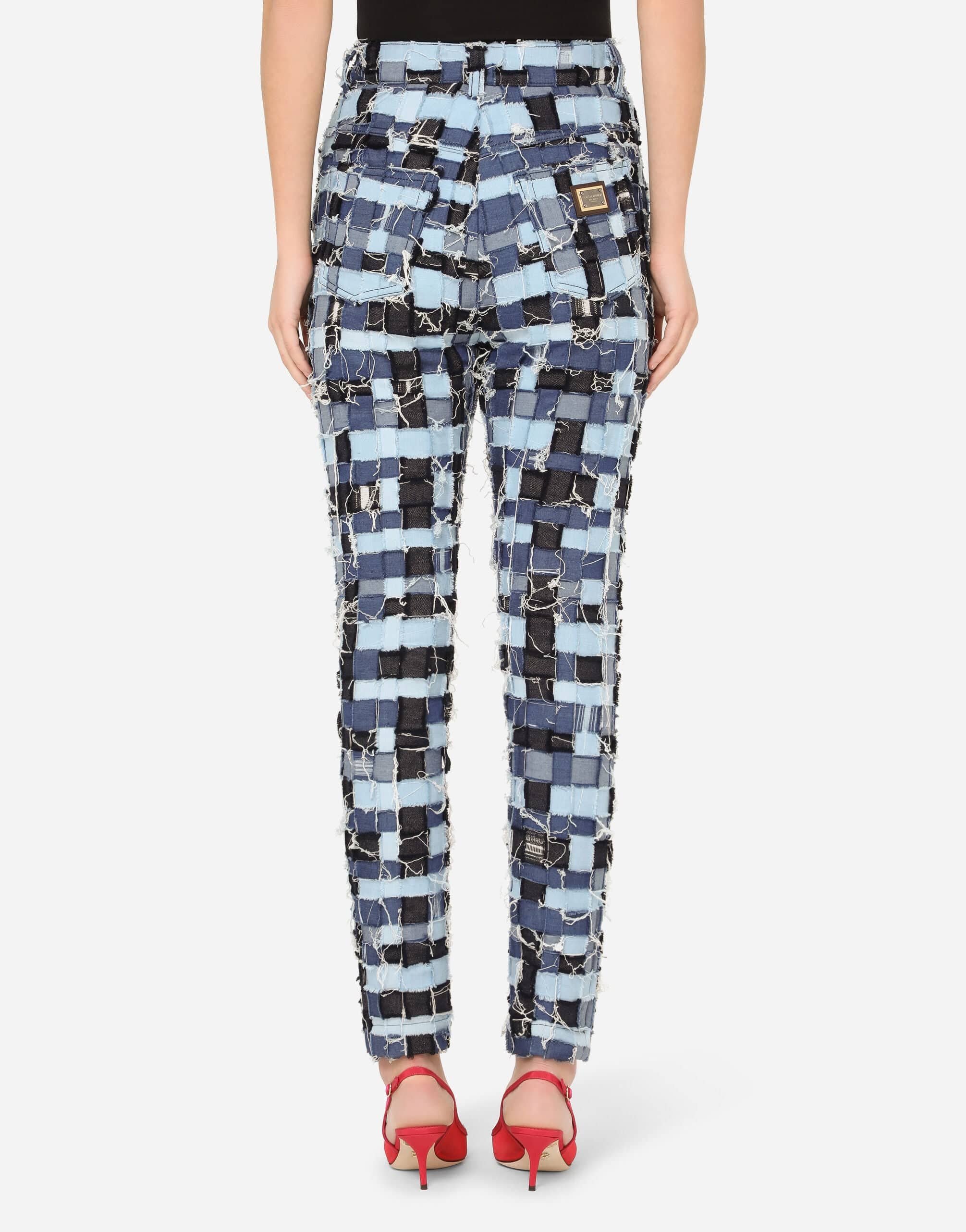 Dolce & Gabbana High-Waisted Patchwork Denim Jeans