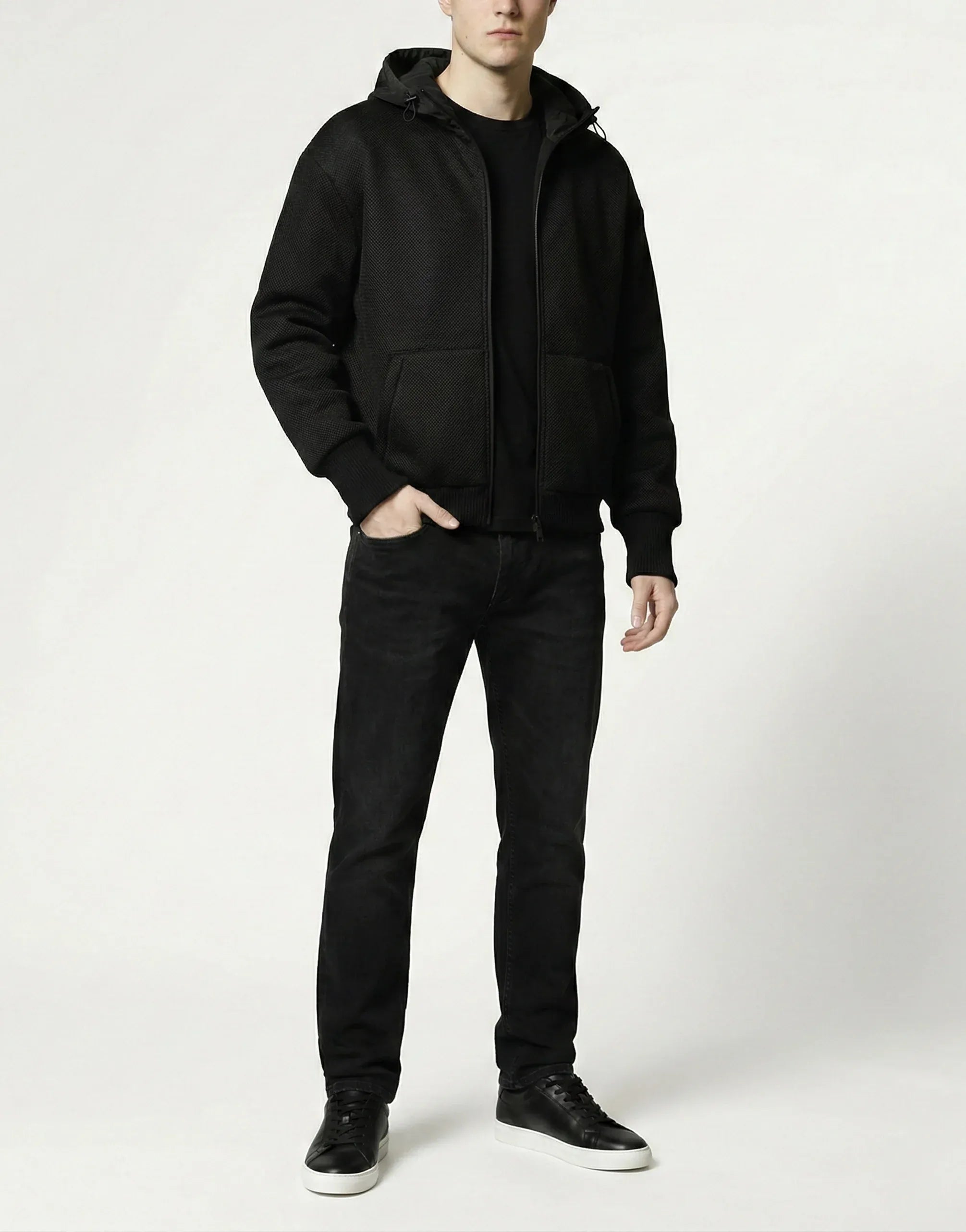 Dolce & Gabbana Hooded Mesh Zip Jacket