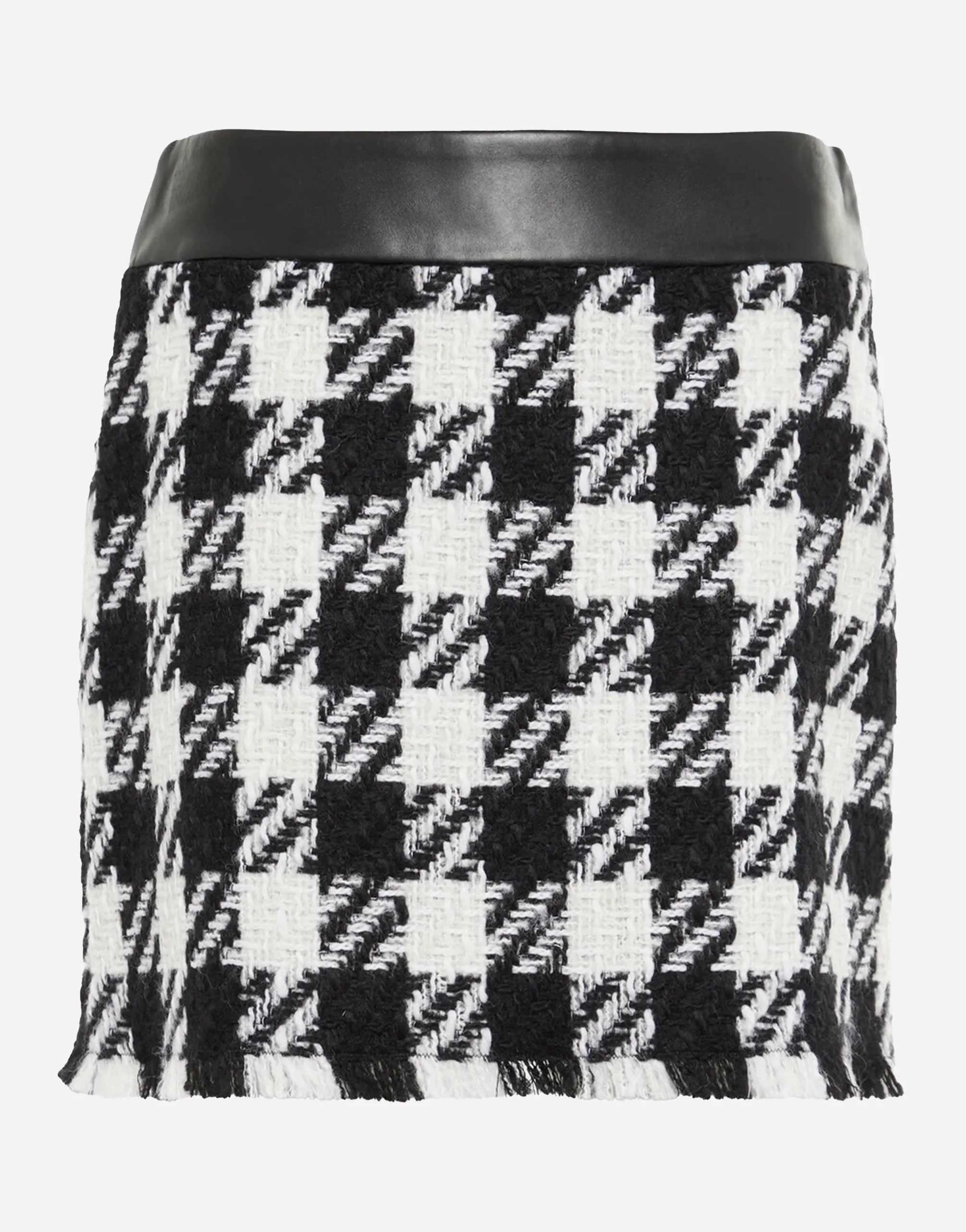 Dolce & Gabbana Houndstooth Wool Blend Mini Skirt