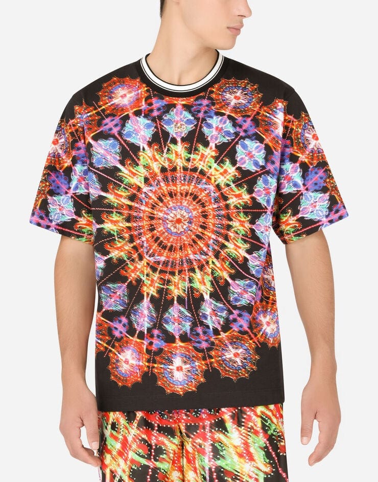 Dolce & Gabbana Illumination-Print Cotton T-Shirt