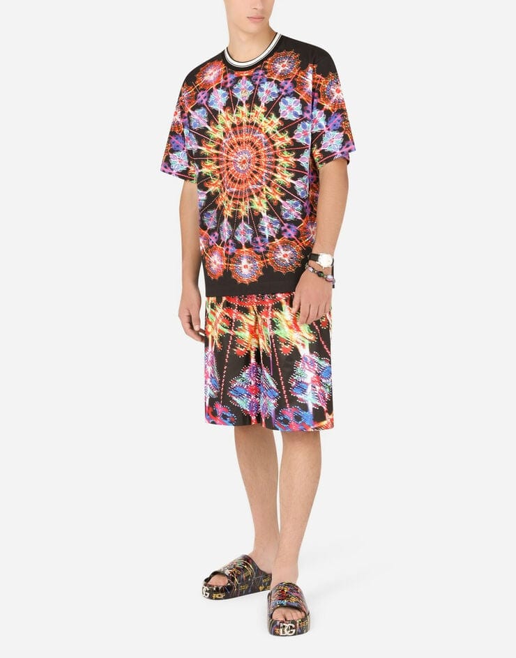 Dolce & Gabbana Illumination-Print Cotton T-Shirt