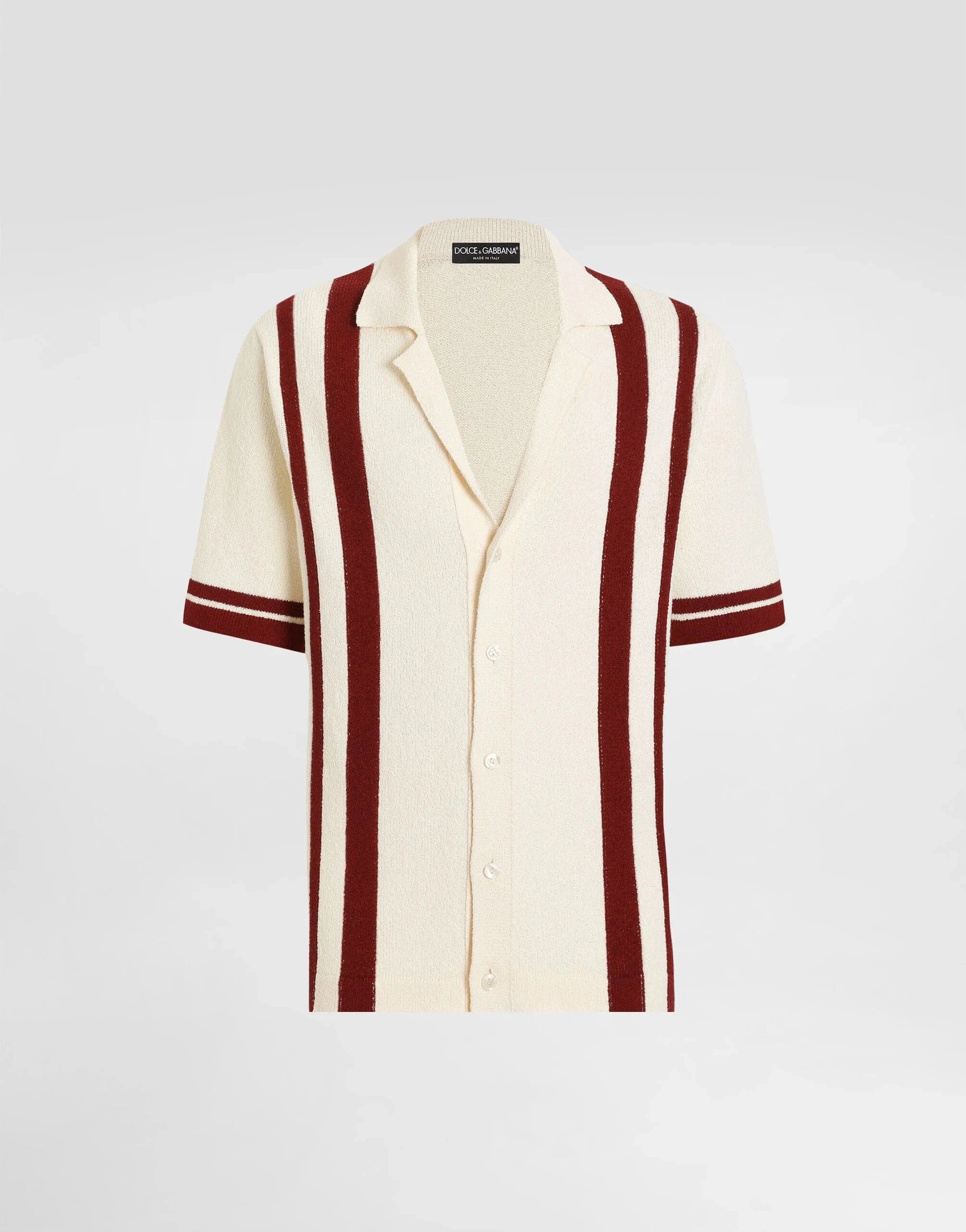Dolce & Gabbana Inlaid Stripe Knit Shirt