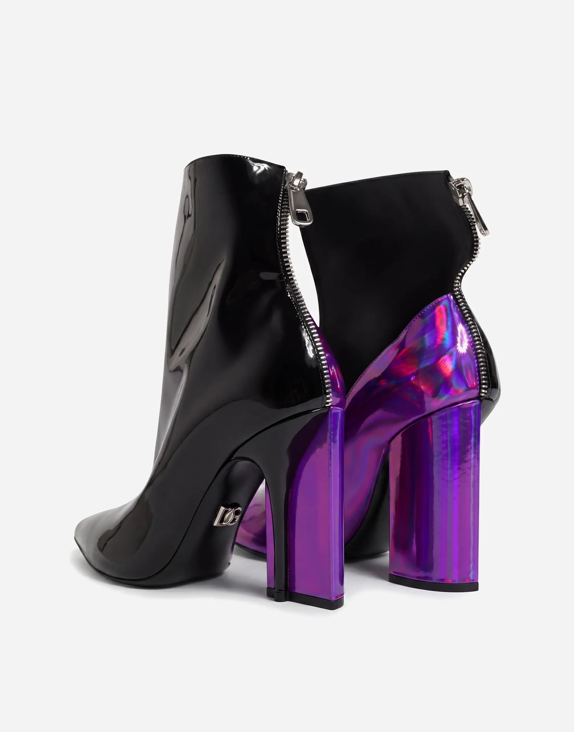 Dolce & Gabbana Iridescent Heel Ankle Boots