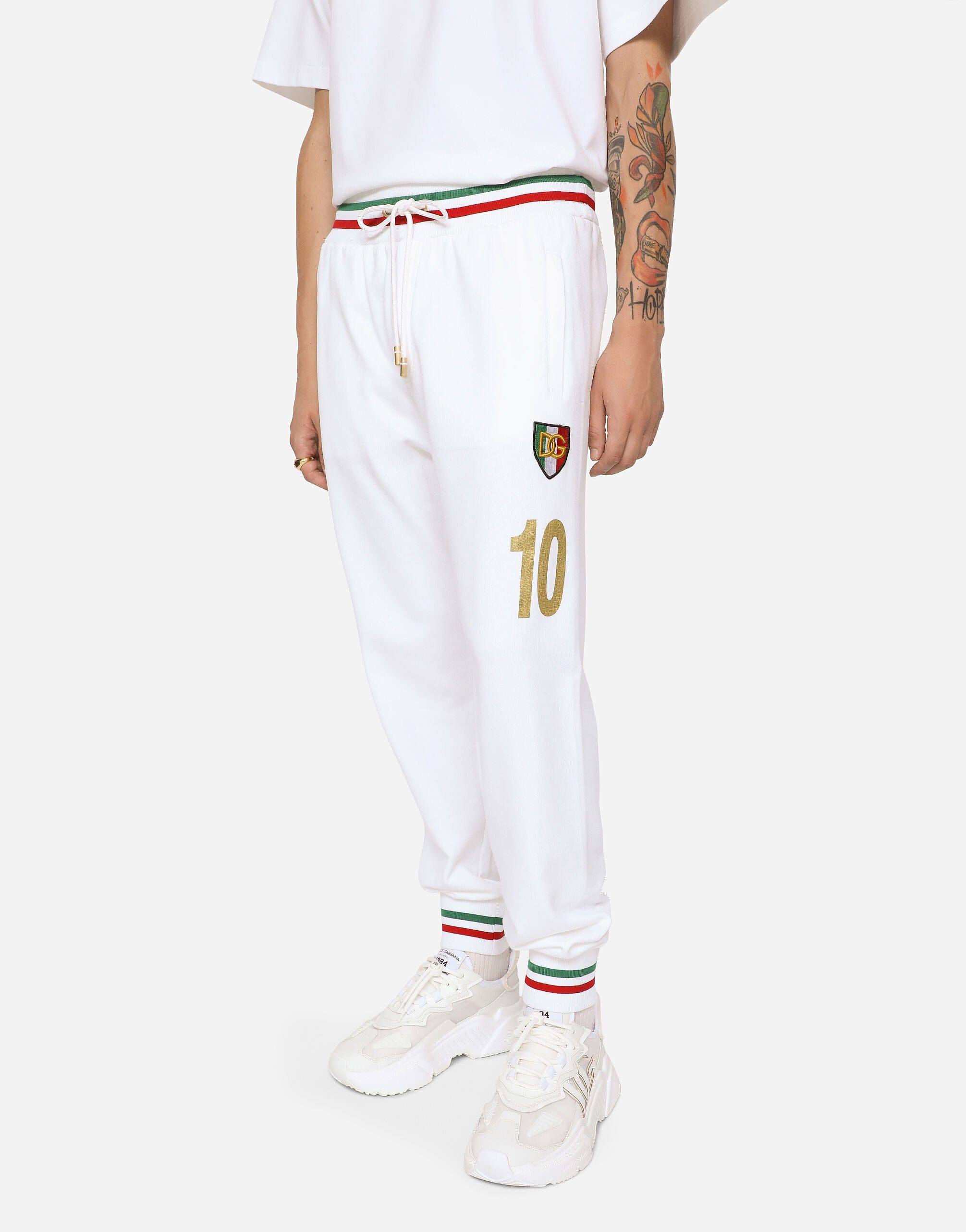 Dolce & Gabbana Italia Logo Cotton Track Pants