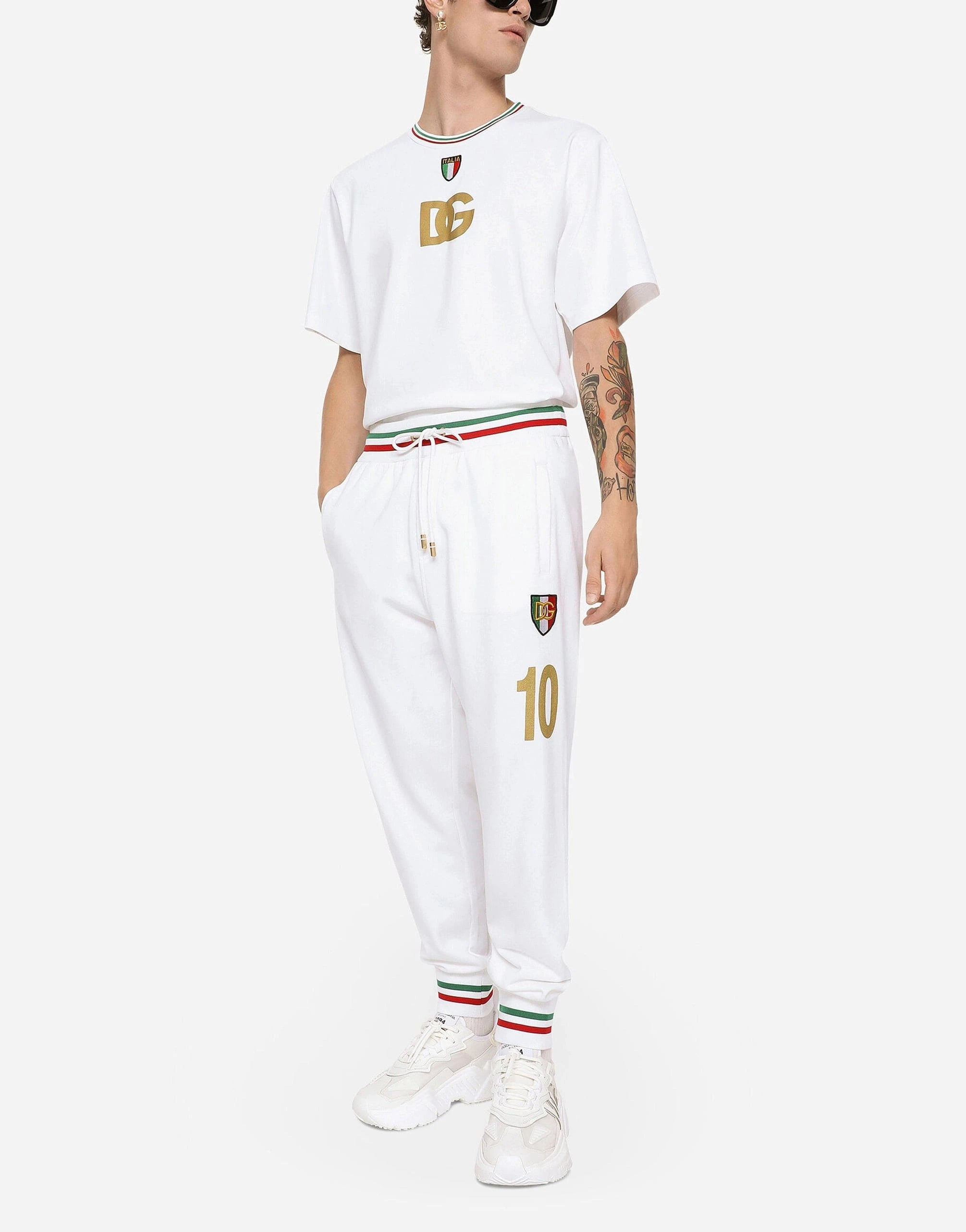 Dolce & Gabbana Italia Logo Cotton Track Pants
