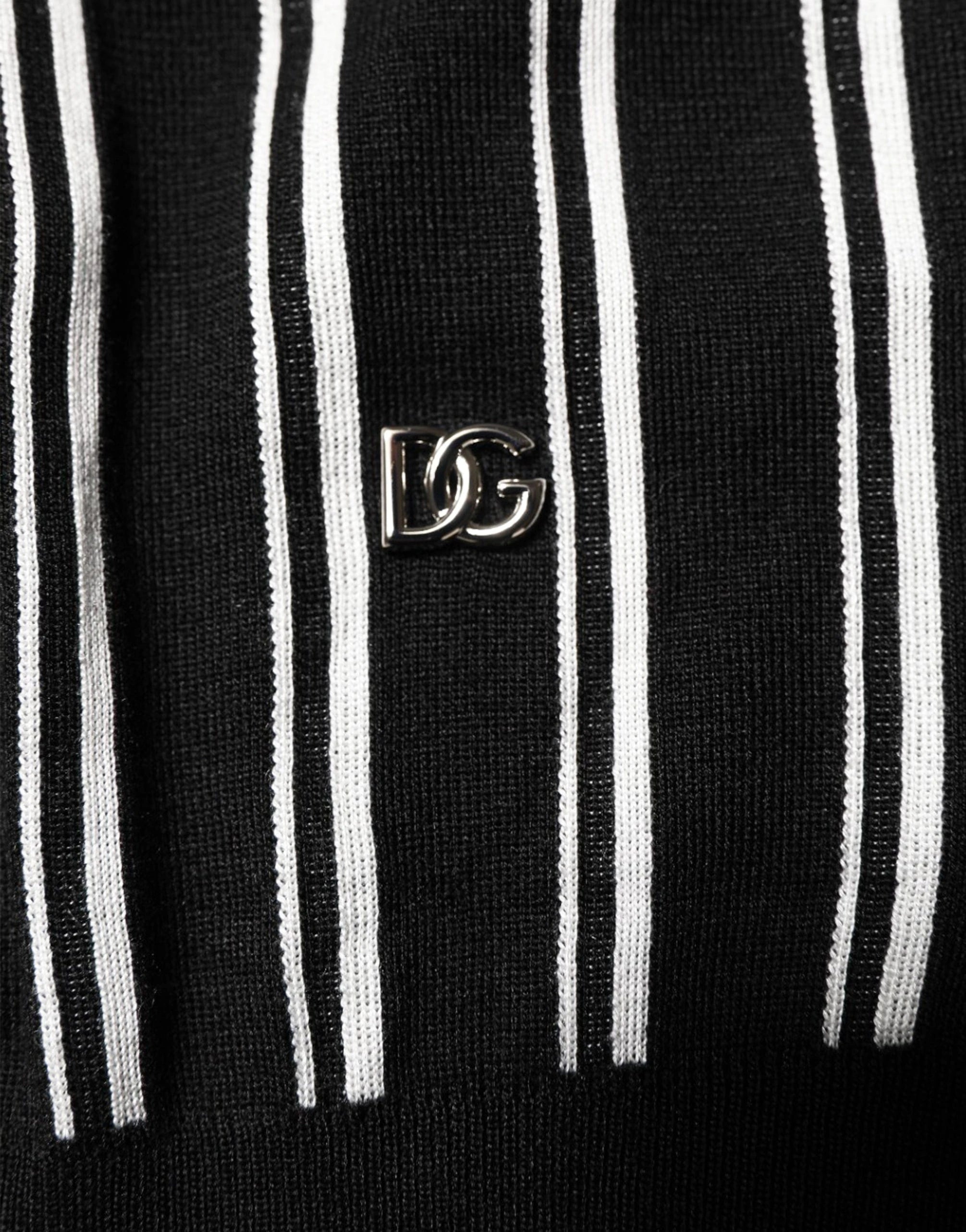 Dolce & Gabbana Jacquard DG Patch Silk Polo Shirt