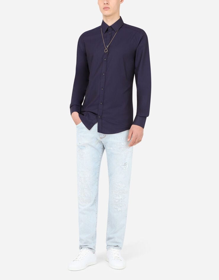 Dolce & Gabbana Jacquard Gold-Fit Shirt