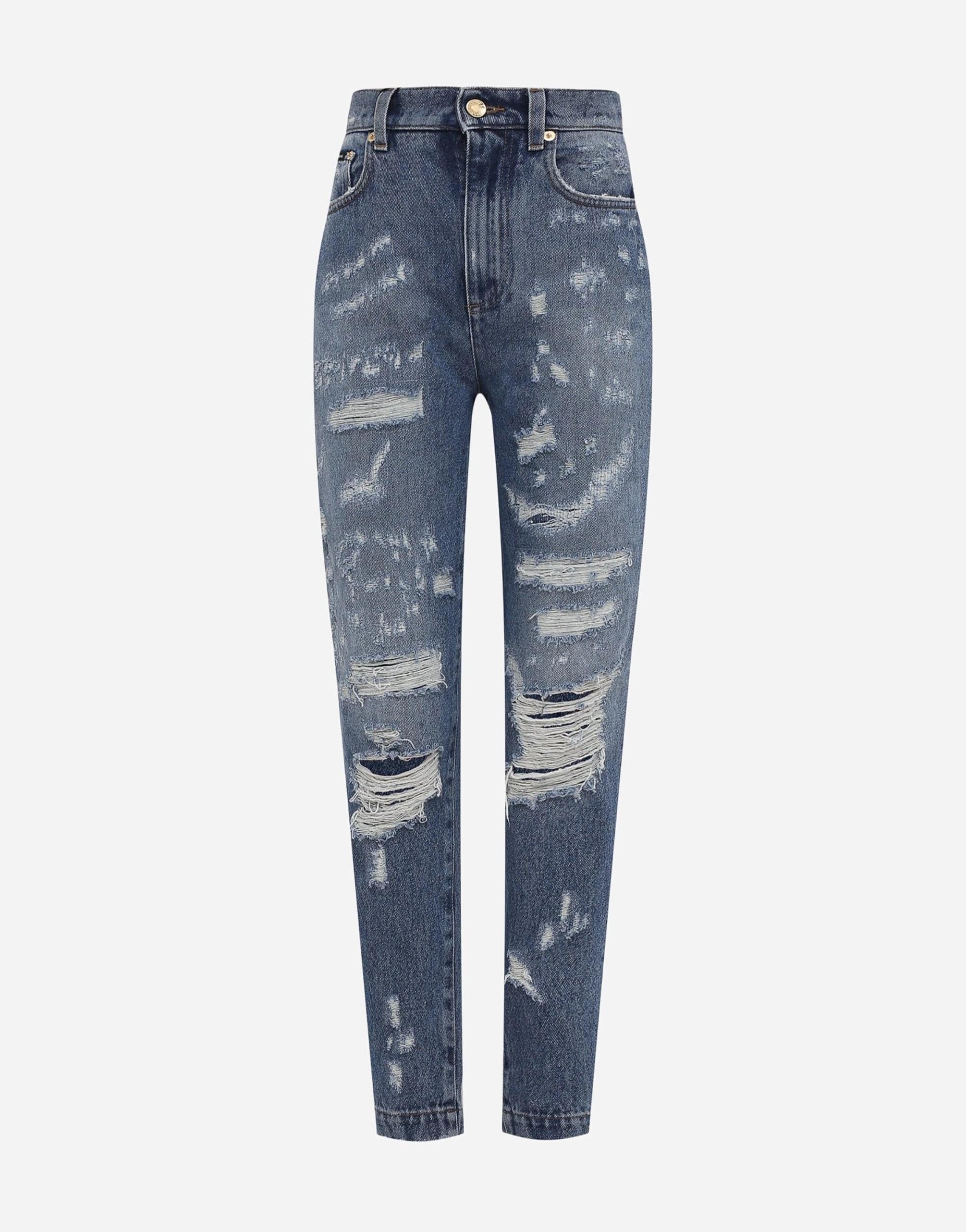 Dolce & Gabbana Jacquard Inserts Amber Jeans