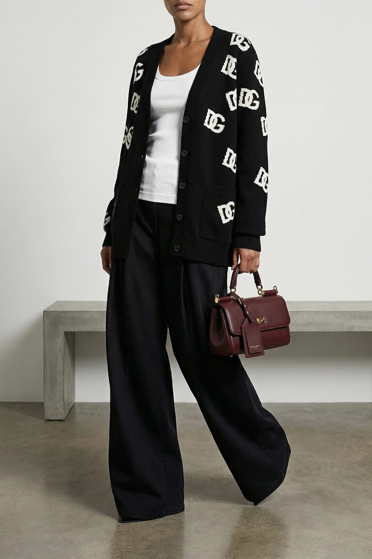 Dolce & Gabbana Jacquard Logo Cardigan - alternate view