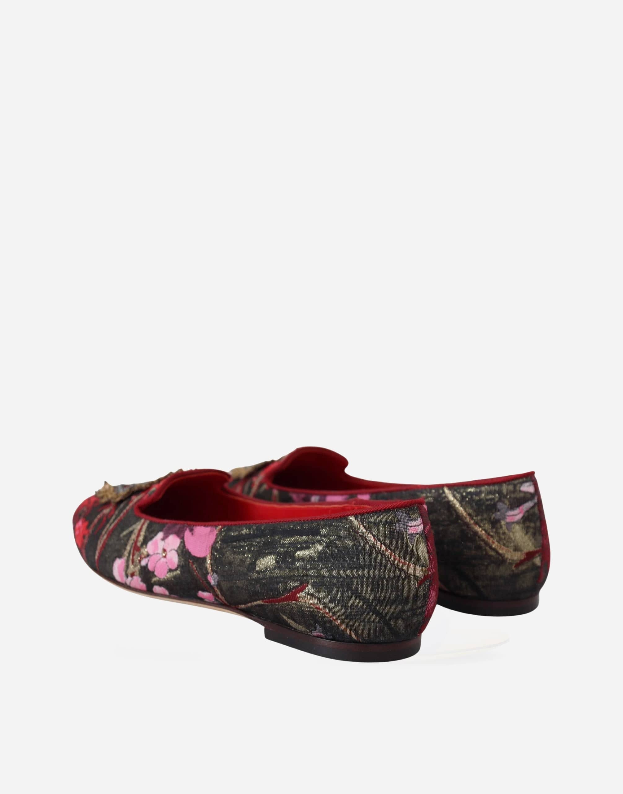 Dolce & Gabbana Jacquard Sacred Heart Patch Flats