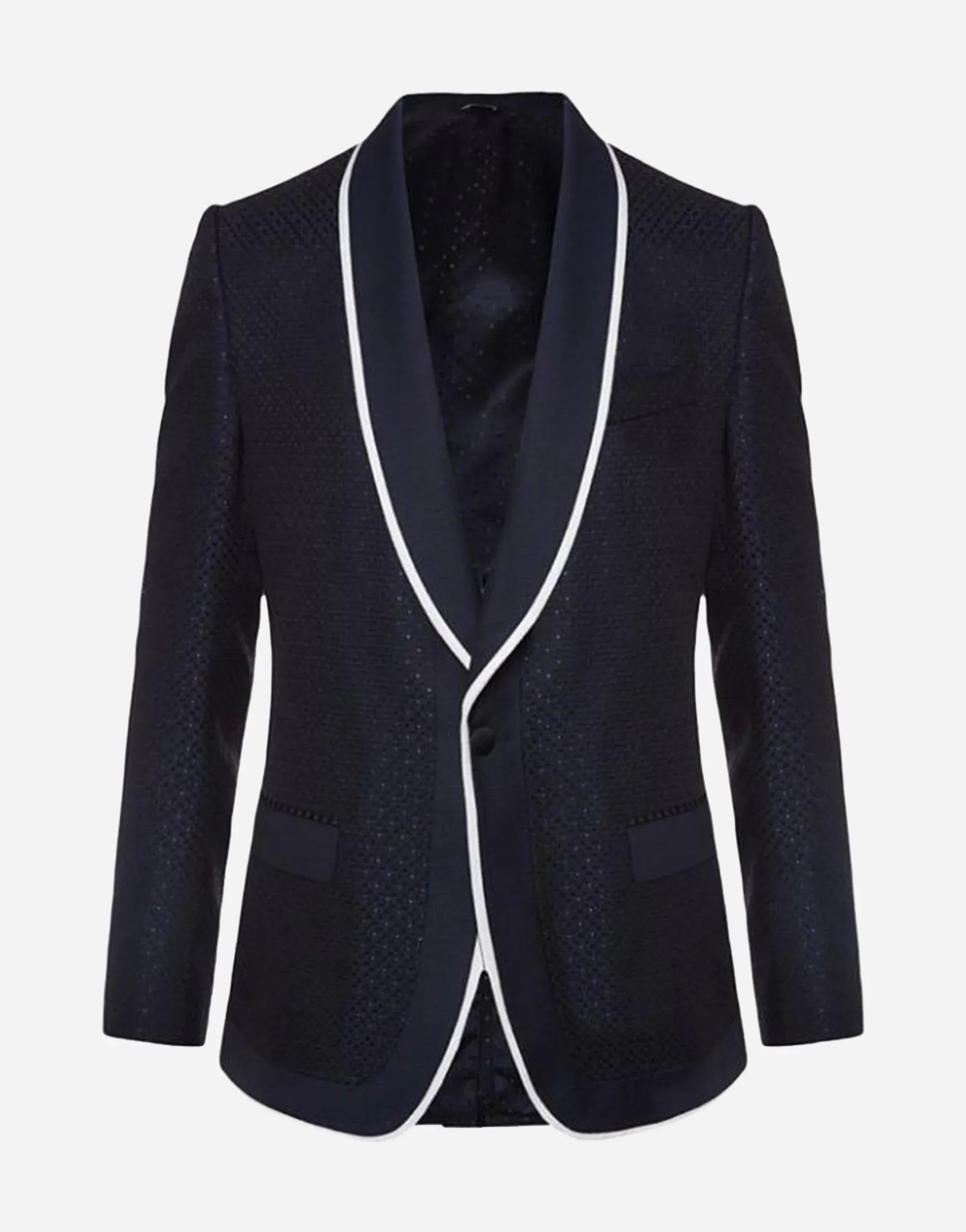 Dolce & Gabbana 提花晚礼服套装,配有撞色滚边