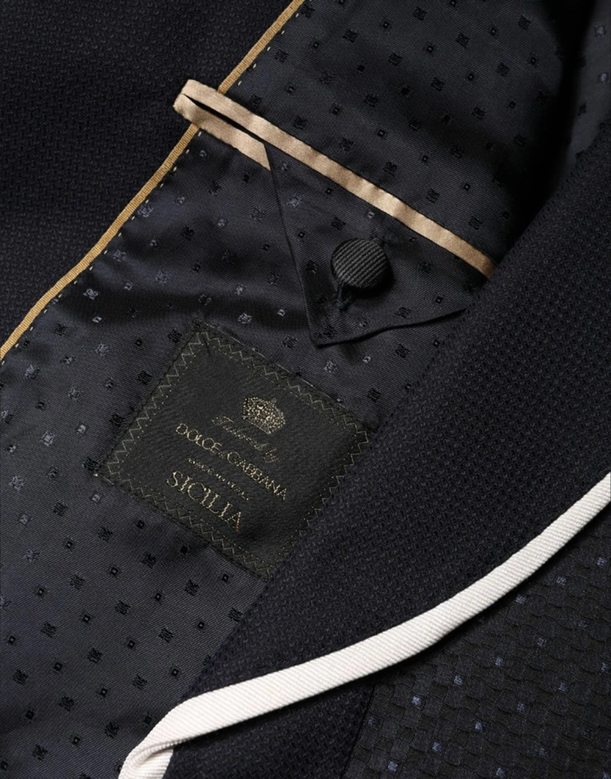 Dolce & Gabbana 提花晚礼服套装,配有撞色滚边