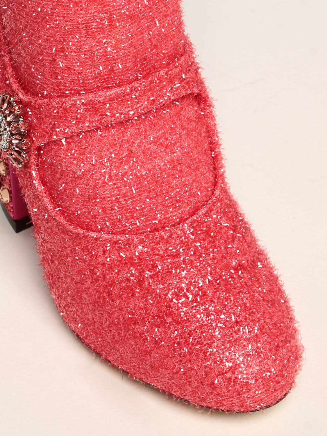 Dolce & Gabbana Jewel Embellished Lycra Ankle Boots