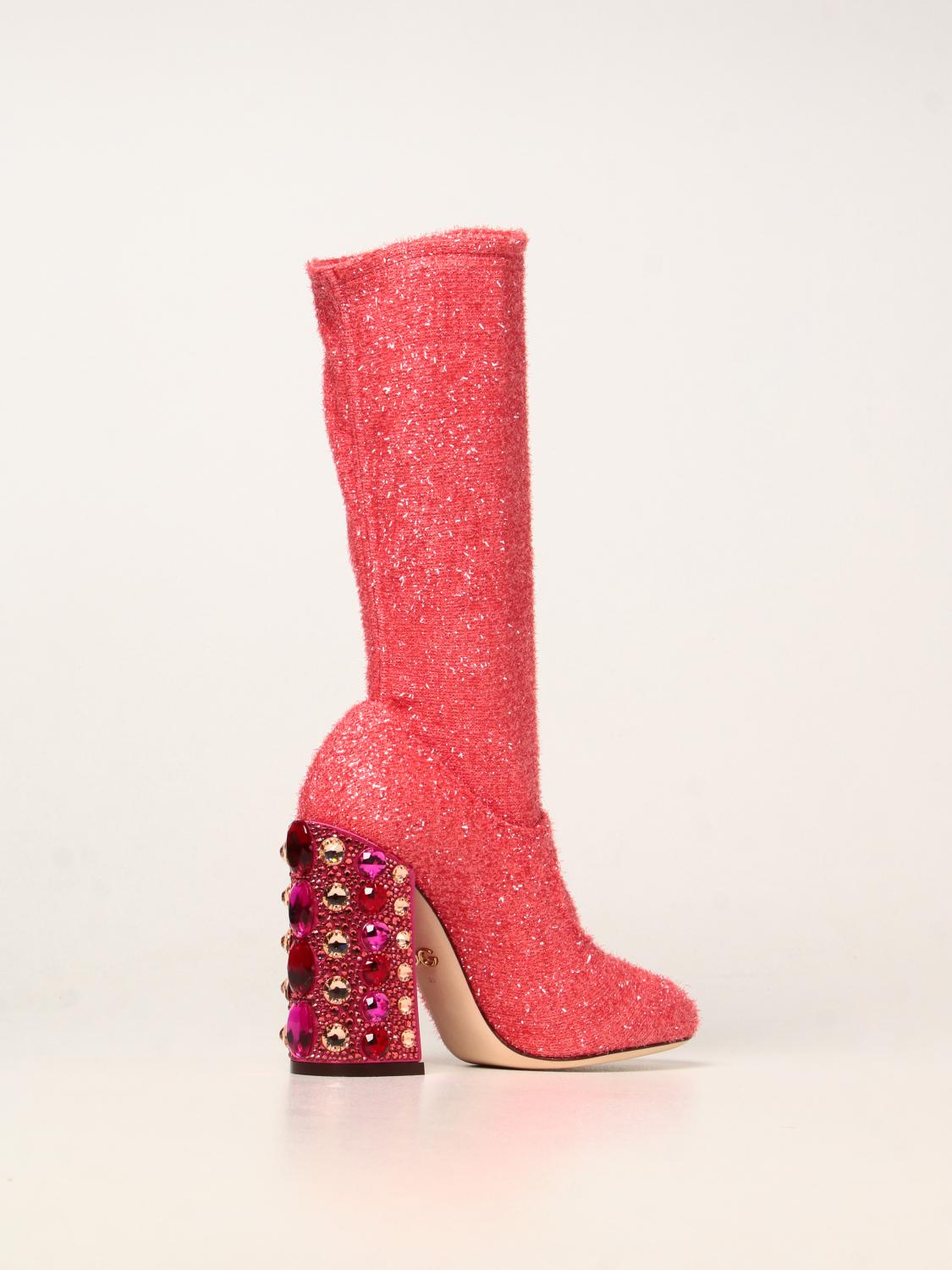 Dolce & Gabbana Jewel Embellished Lycra Ankle Boots